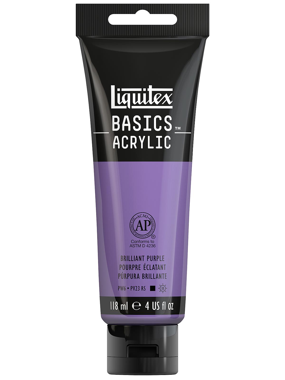 Basics Acrylics Colors brilliant purple 4 oz. tube