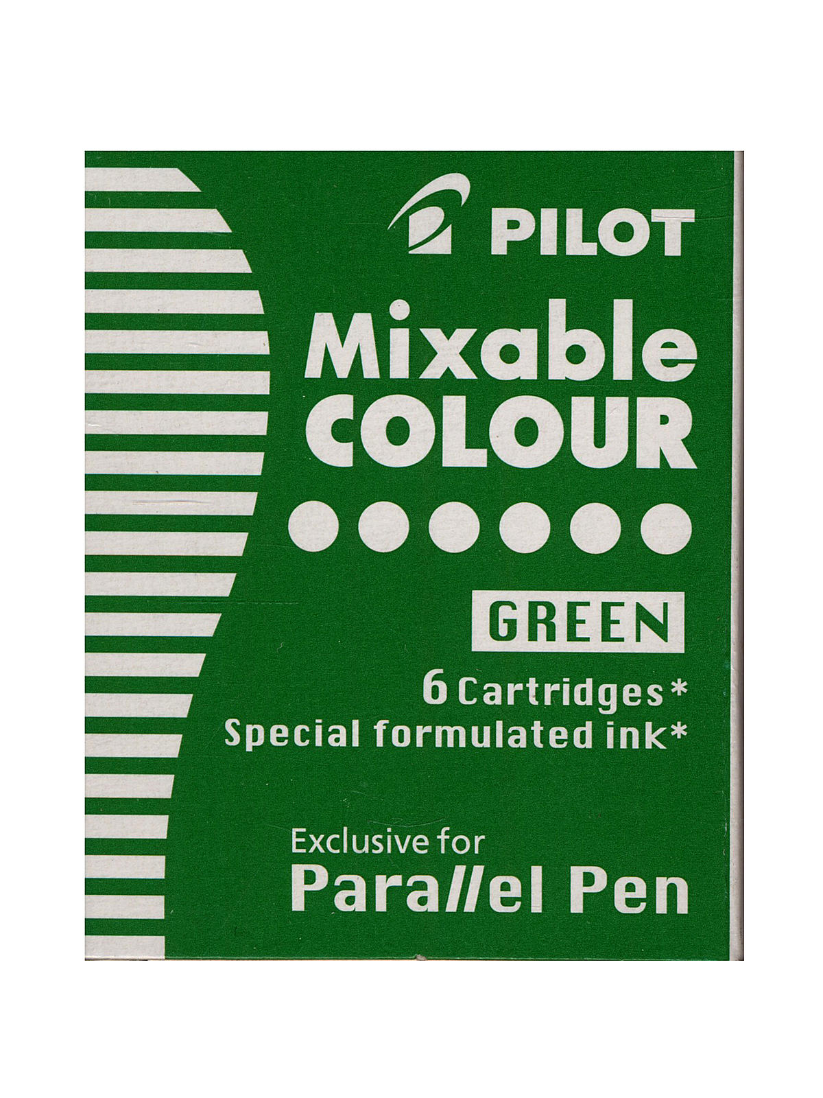 Parallel Pens Refills, Green Pack Of 6