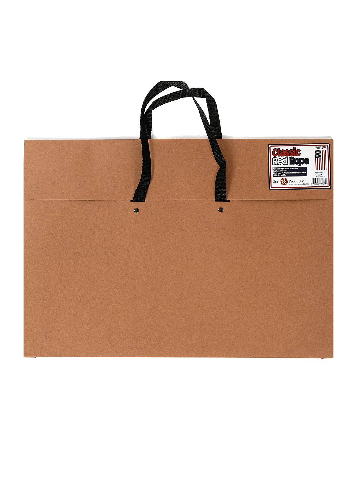 STAR Wallet Art Portfolios 14 in. x 20 in. flap closure with handles red