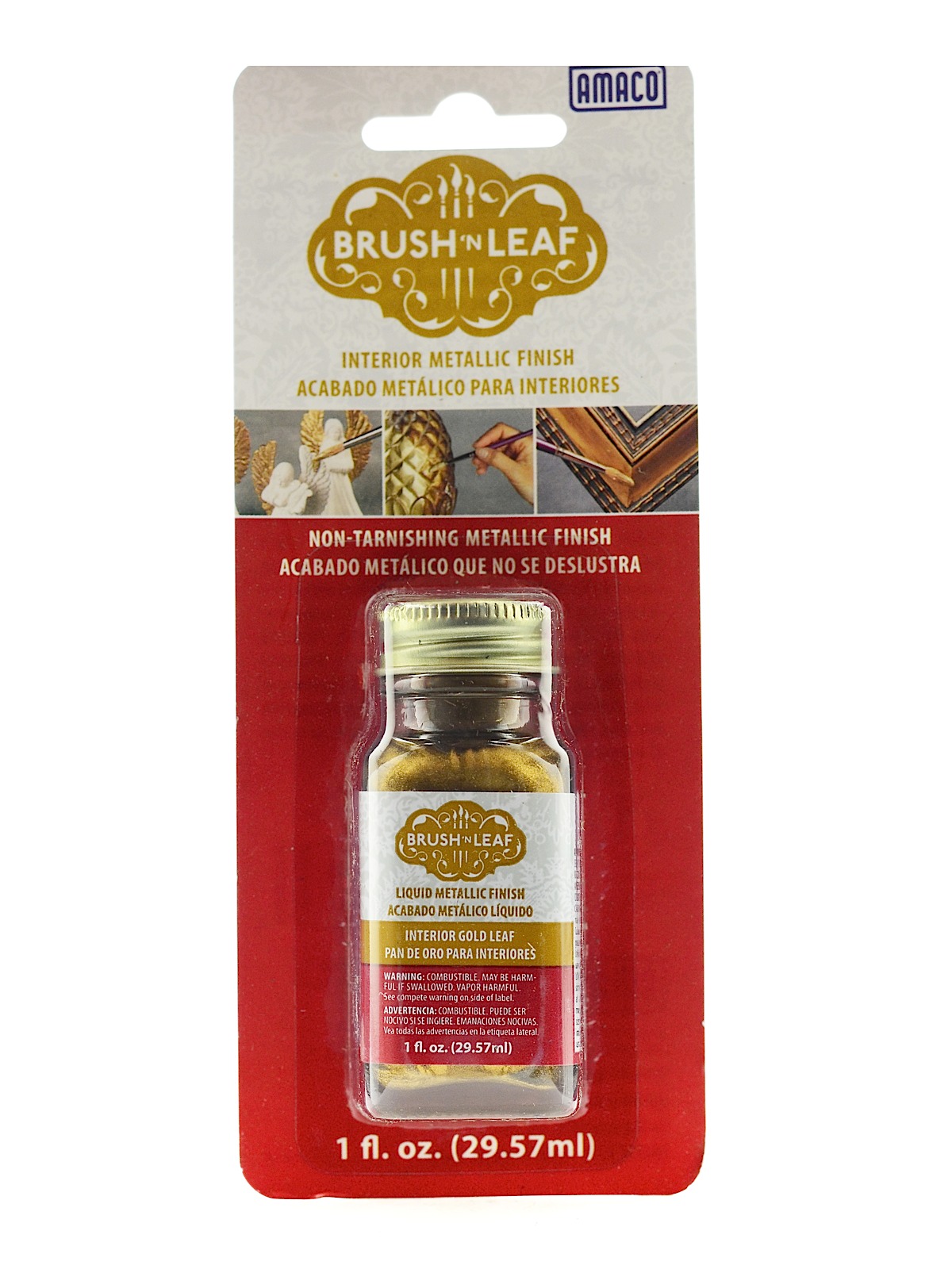 Brush 'n Leaf Interior Metallic Finishes gold leaf