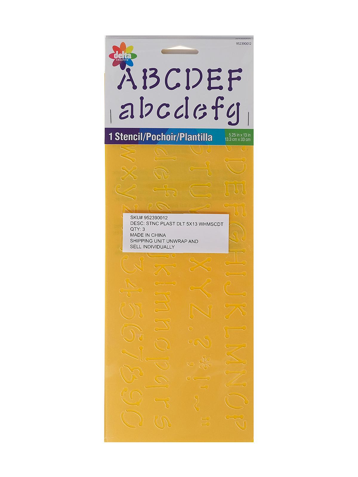 Stencil Magic Small Lettering Stencils whimsical dot