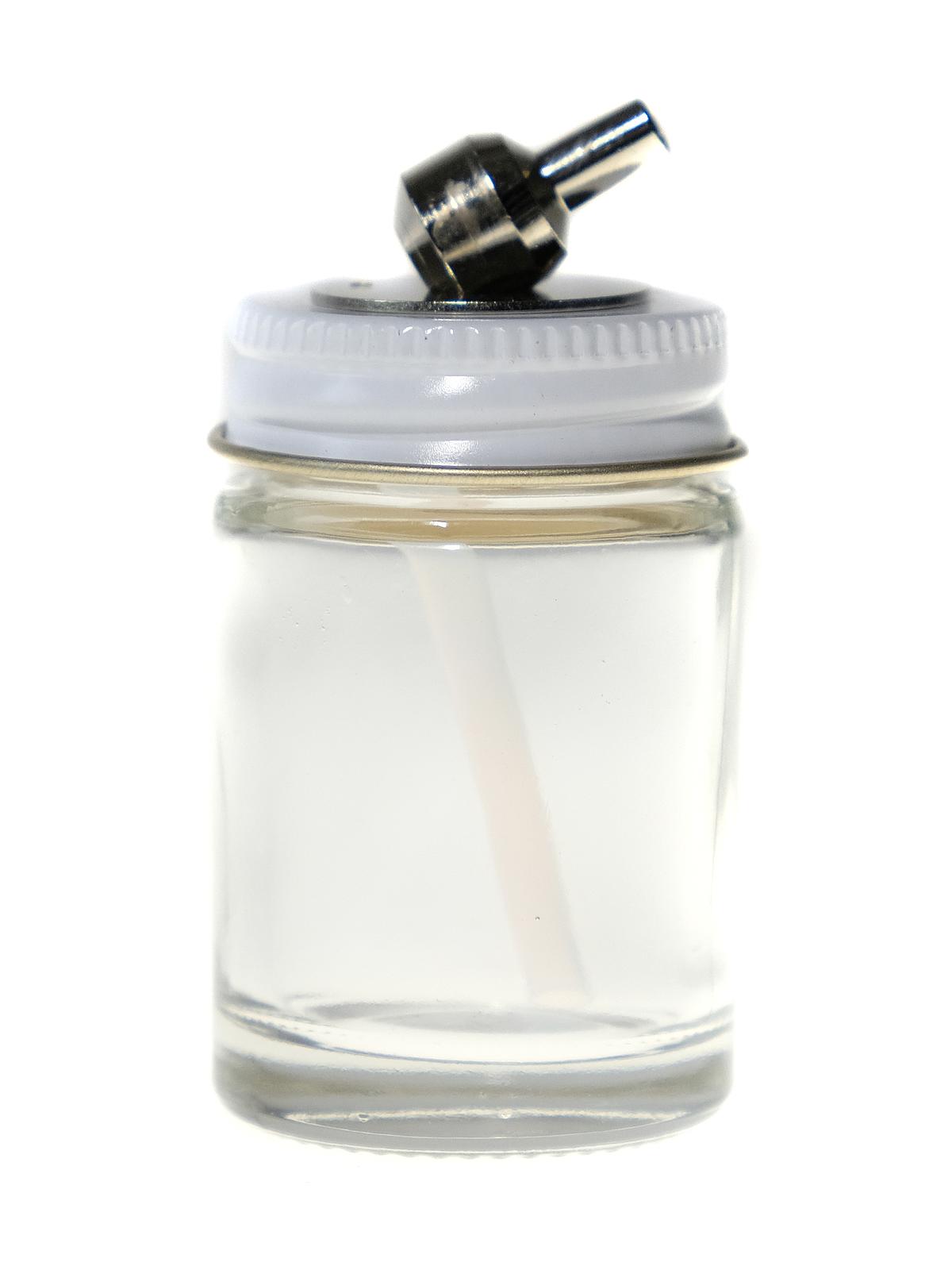 Model H Airbrush Parts color bottle assembly, glass 1 oz.