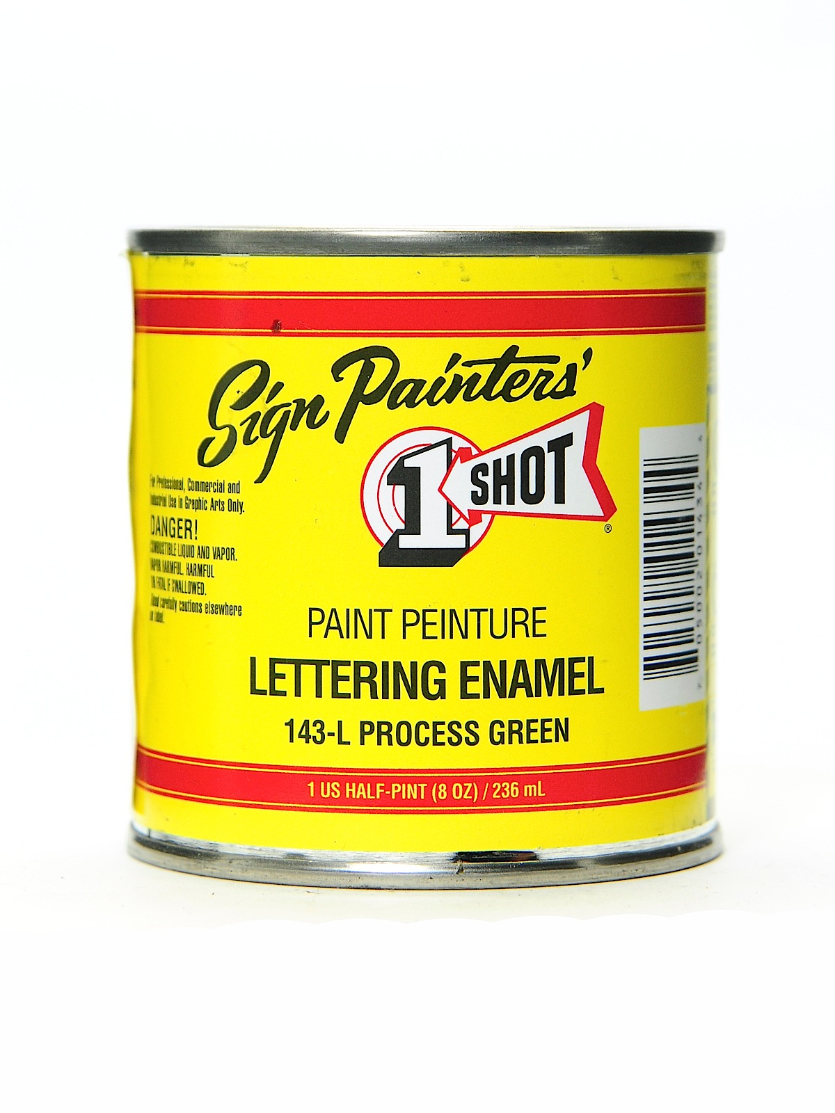 Lettering Enamel process green half pint 143L