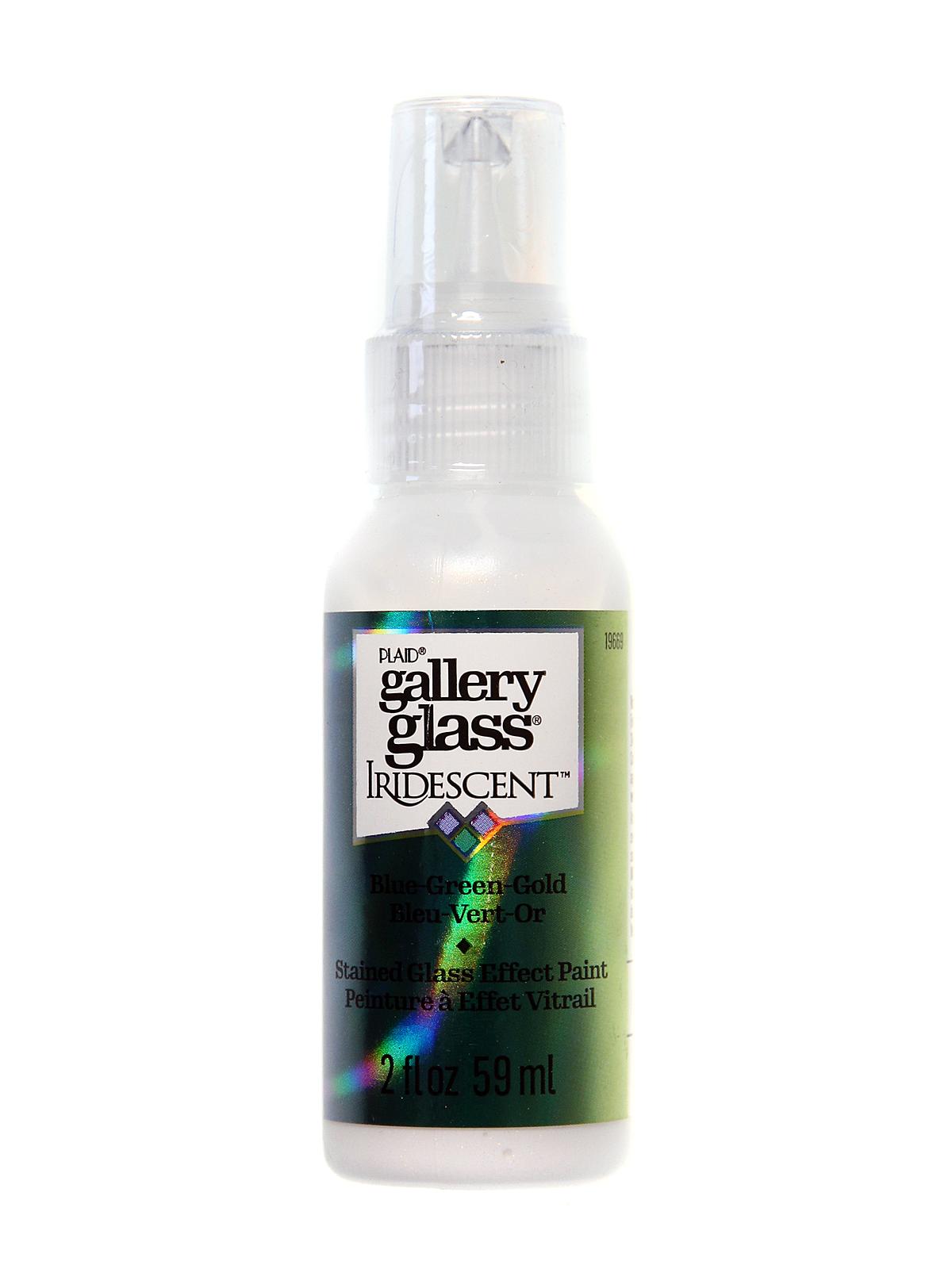 Gallery Glass Window Color iridescent blue green gold 2 oz.