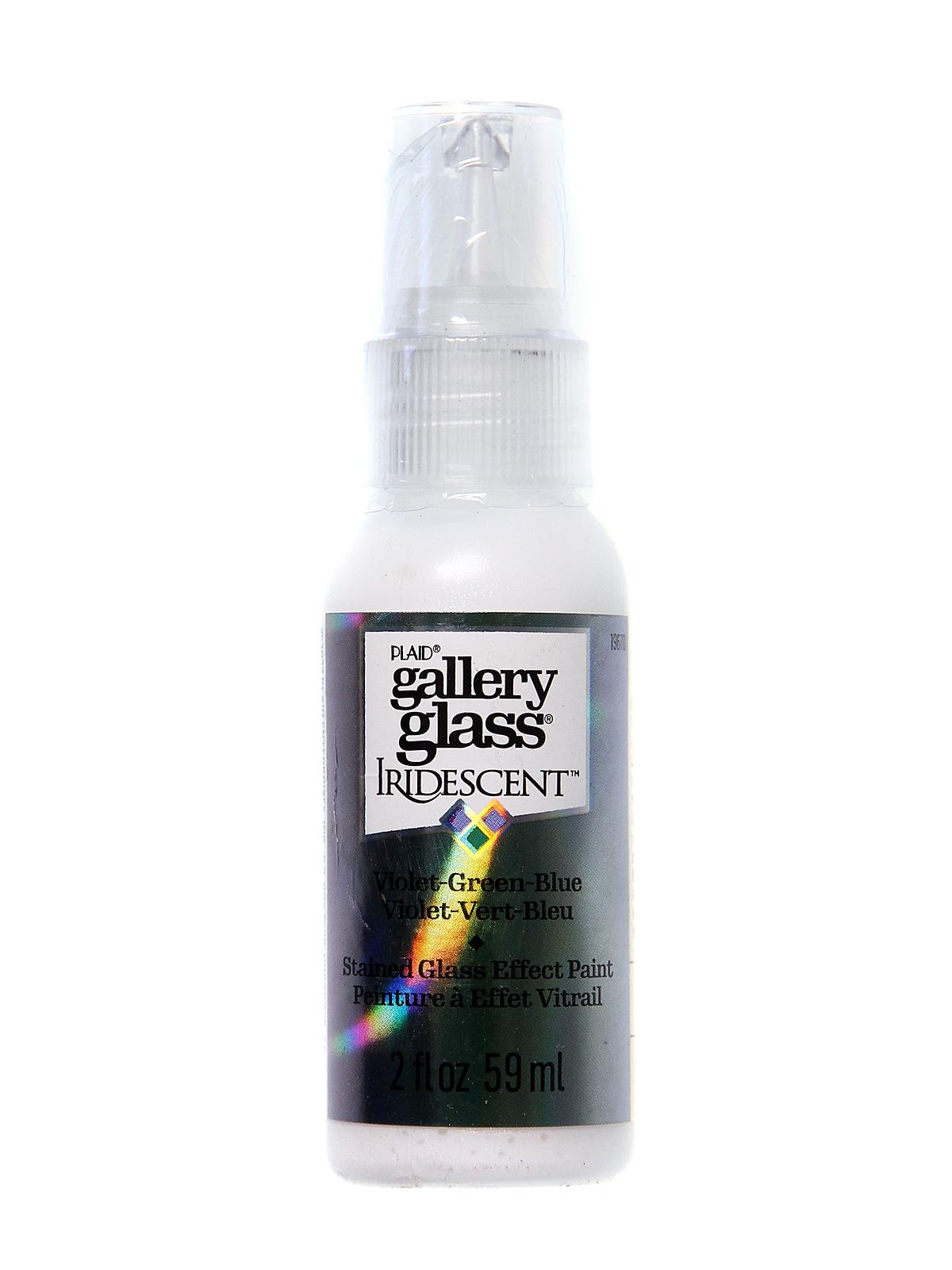 Gallery Glass Window Color iridescent violet green blue 2 oz.