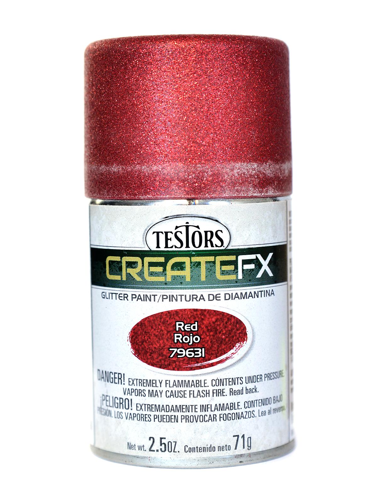 Createfx Specialty Sprays 2.5 Oz. Glitter Red