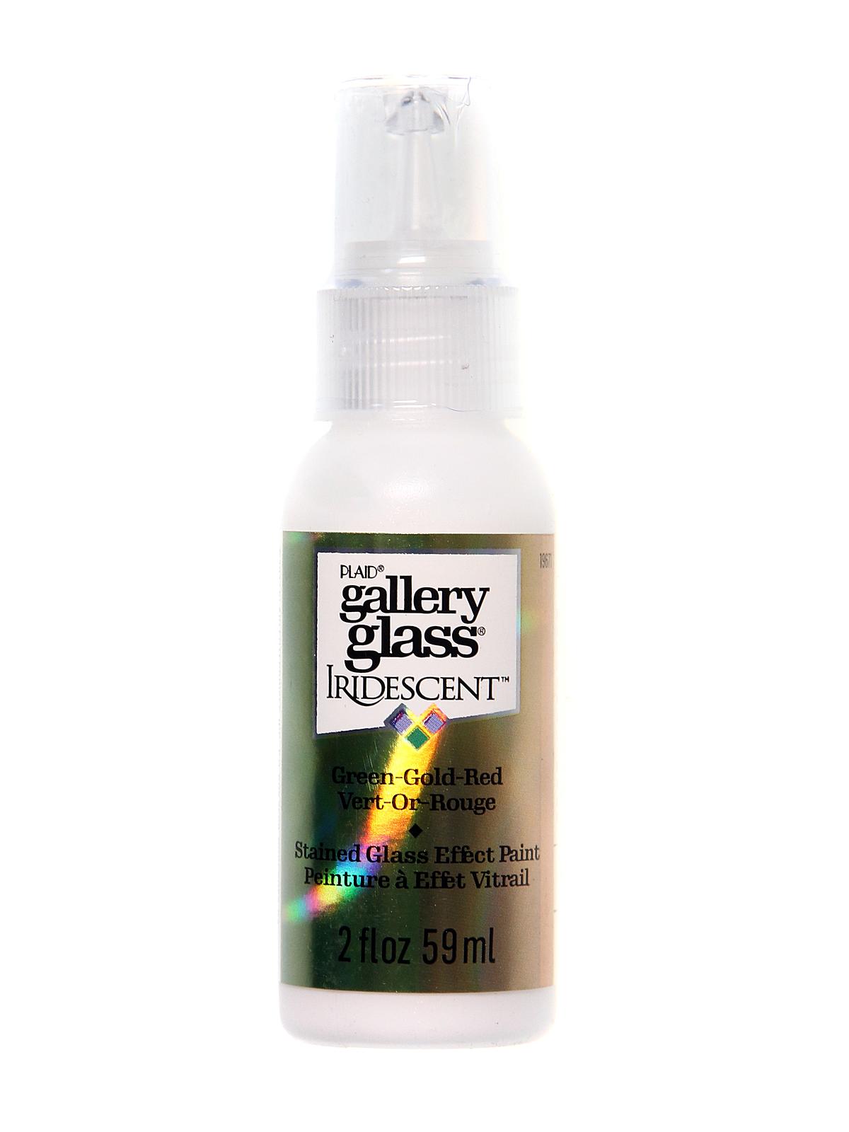 Gallery Glass Window Color iridescent green gold red 2 oz.