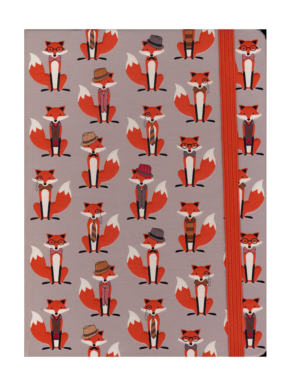 Mid-size Journals Dapper Foxes 6 1 4 In. X 8 1 4 In. 160 Pages, Lined