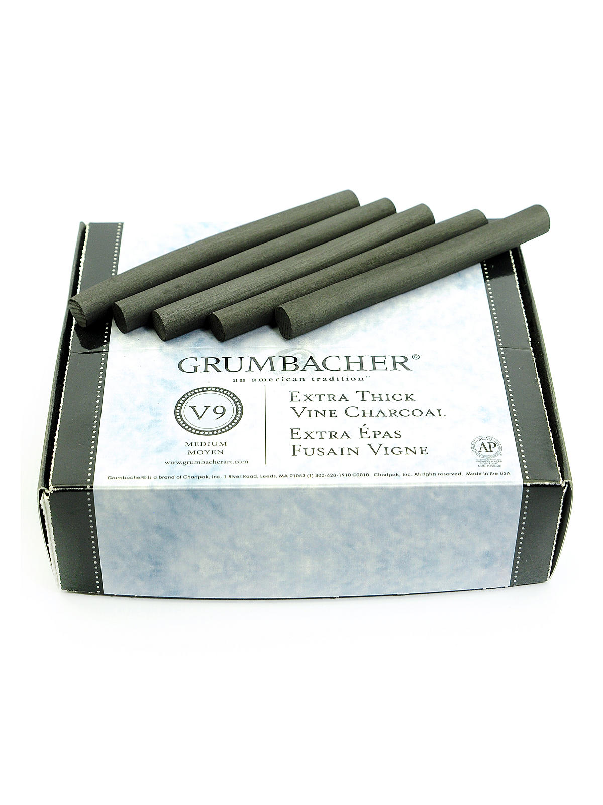 Artists' Charcoal Sticks jumbo vine medium box of 25
