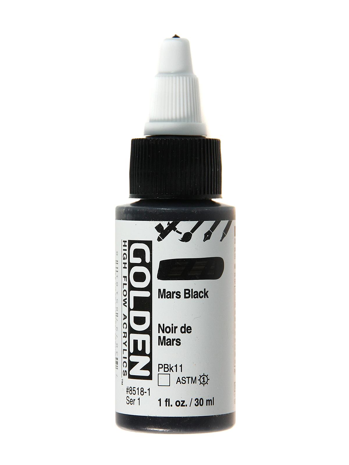 High Flow Acrylics mars black 1 oz.