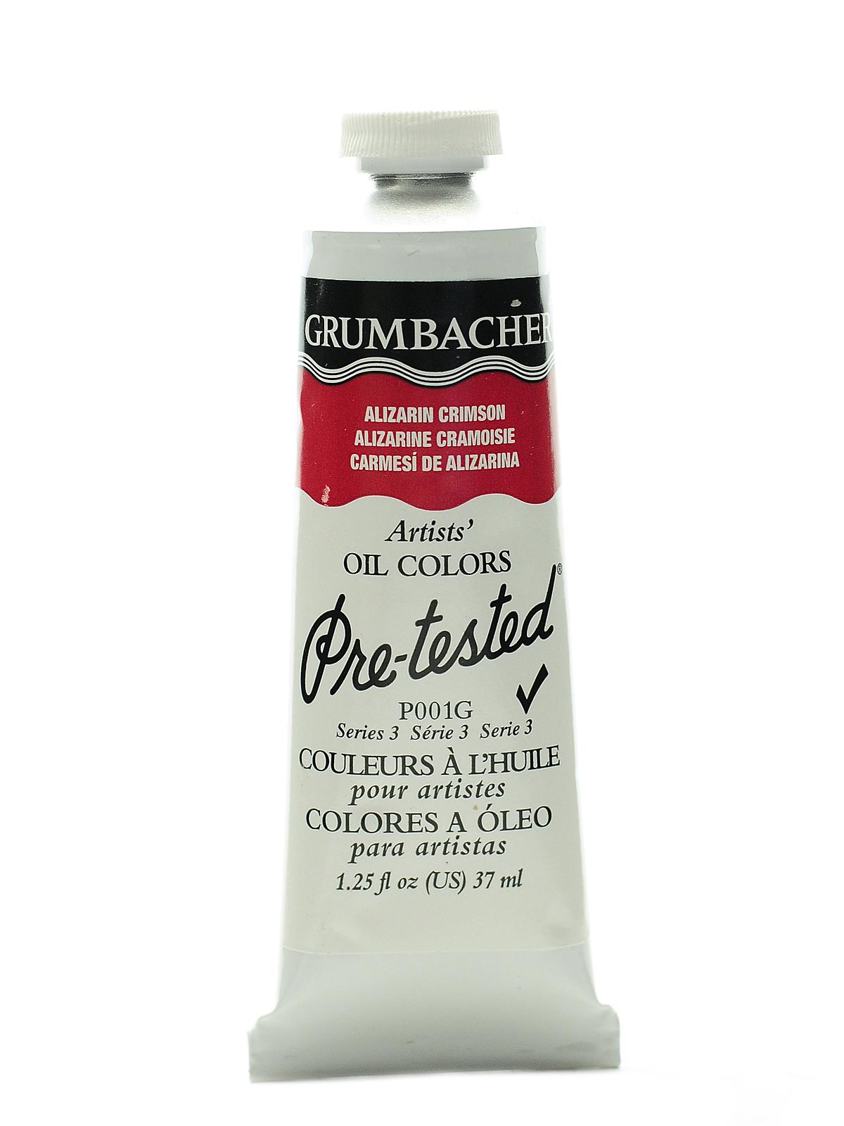 Pre-Tested Artists Oil Colors alizarin crimson P001 1.25 oz.
