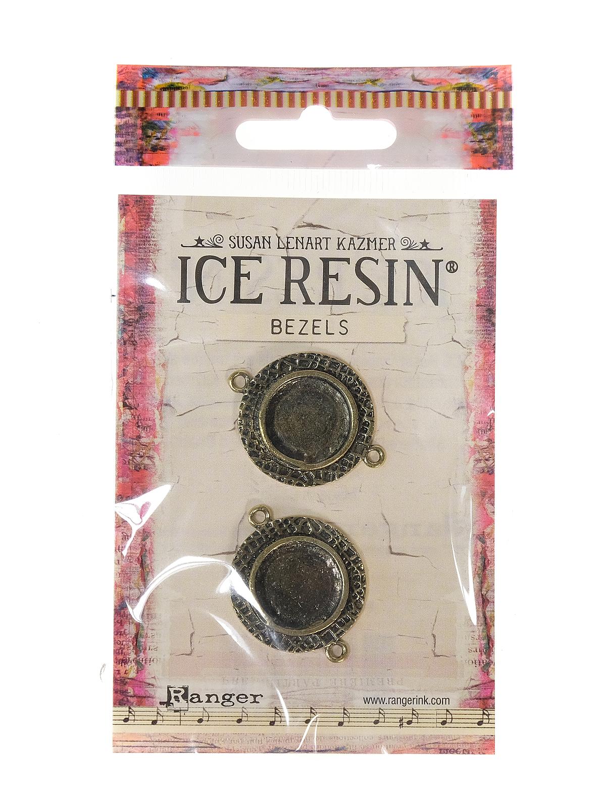 ICE Resin Milan Bezels circle, small antique bronze