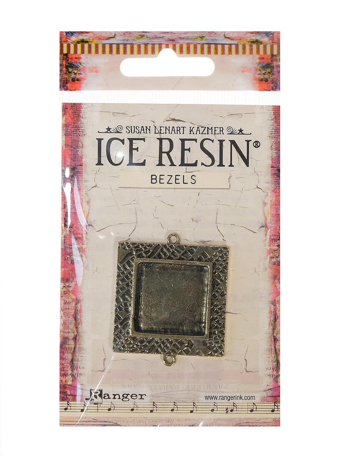 ICE Resin Milan Bezels square, medium antique bronze