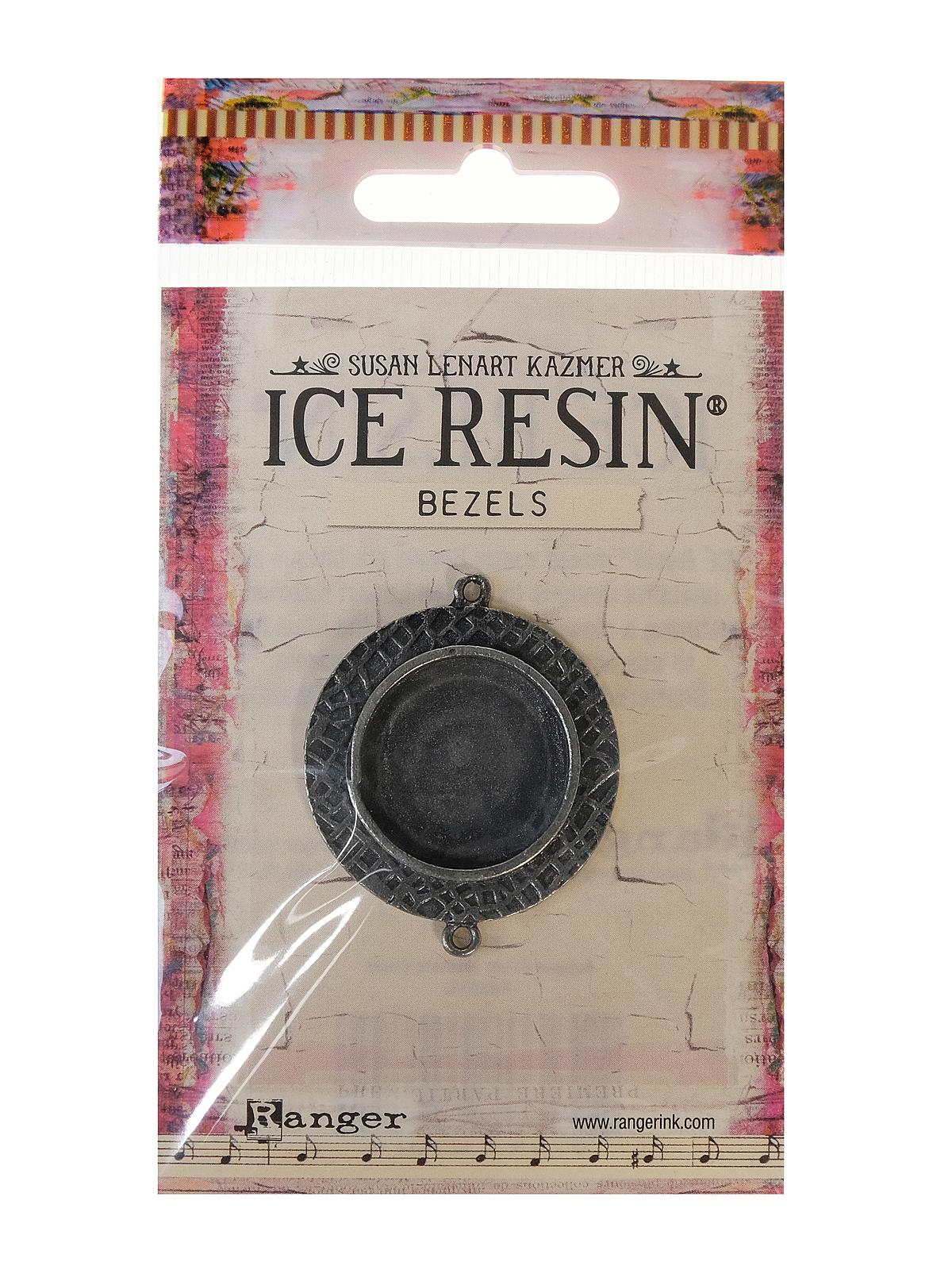 ICE Resin Milan Bezels circle, medium antique silver