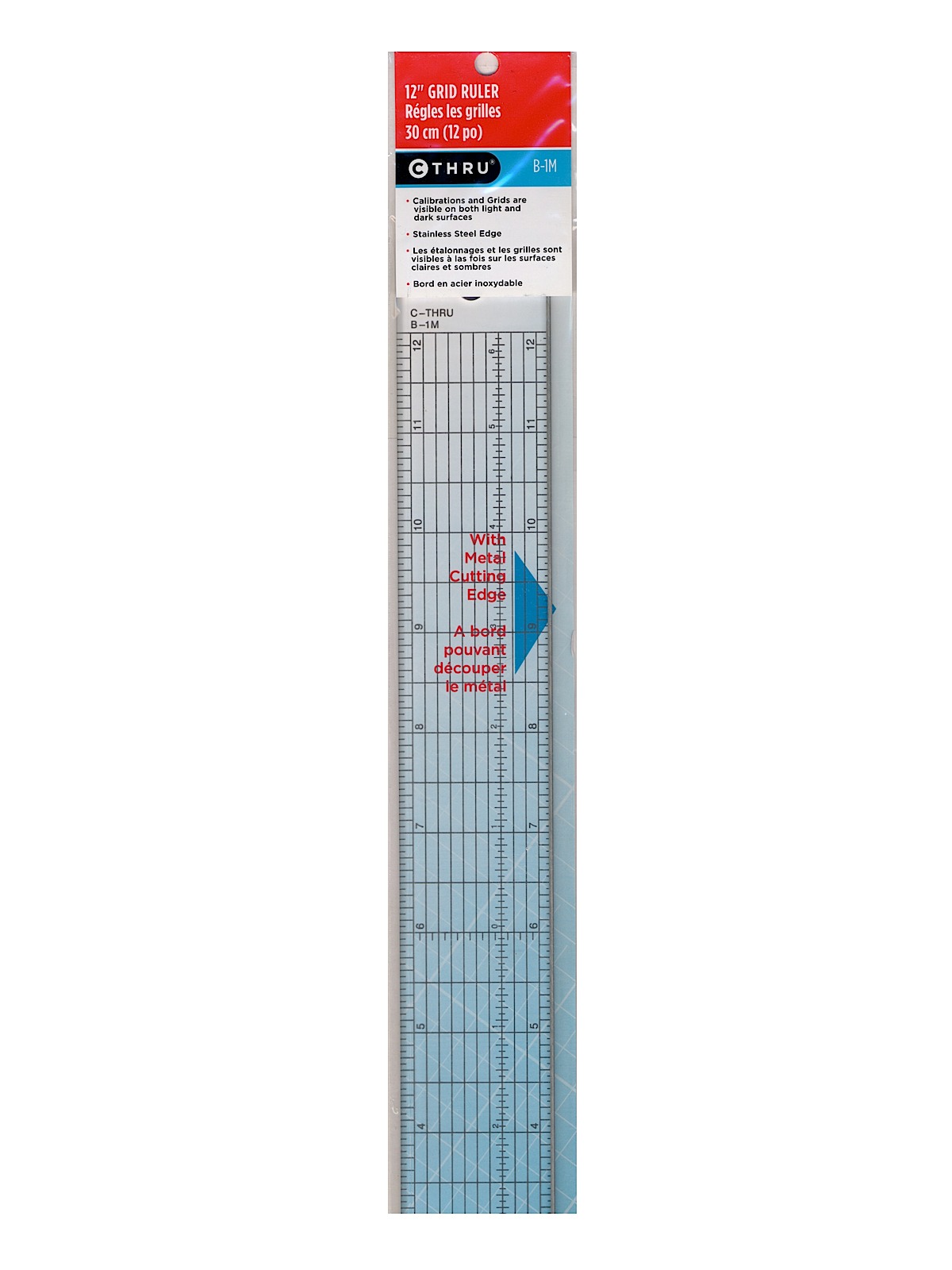 Clear Plastic Grid Rulers 12 1 2 In.