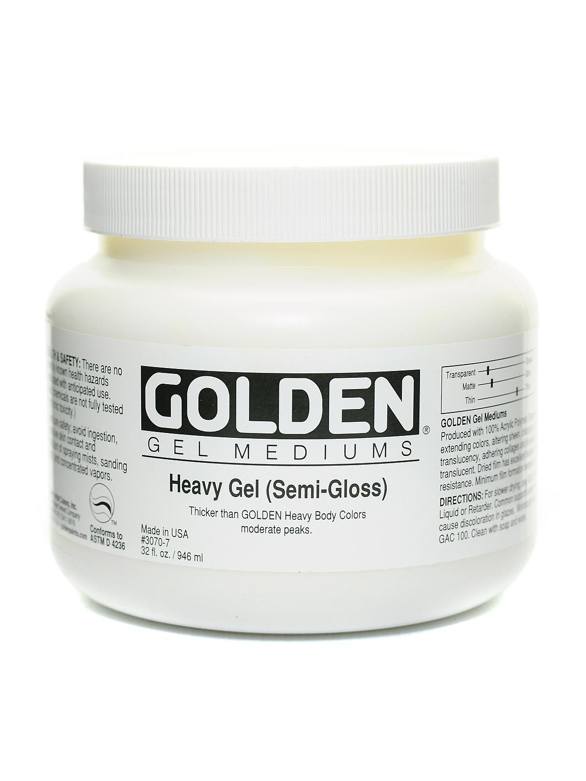Gel Mediums heavy semi-gloss 32 oz.