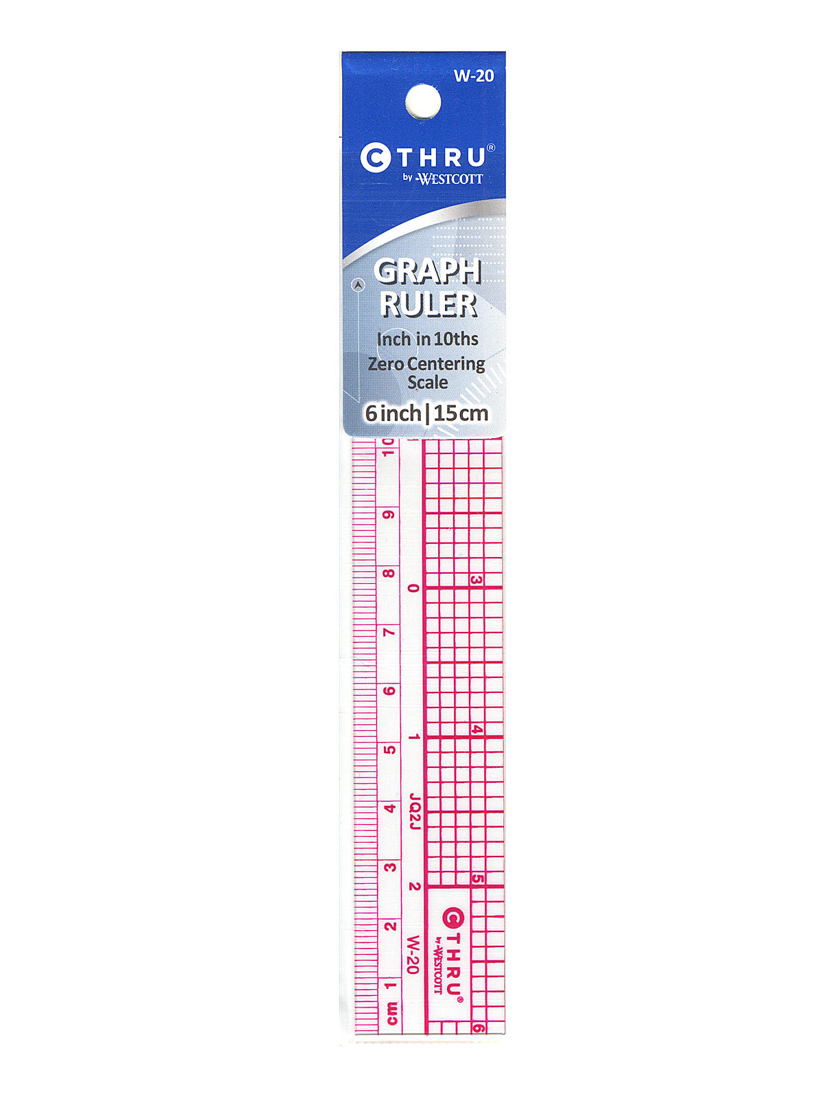 Metric Transparent Ruler 1 in. x 6 in.