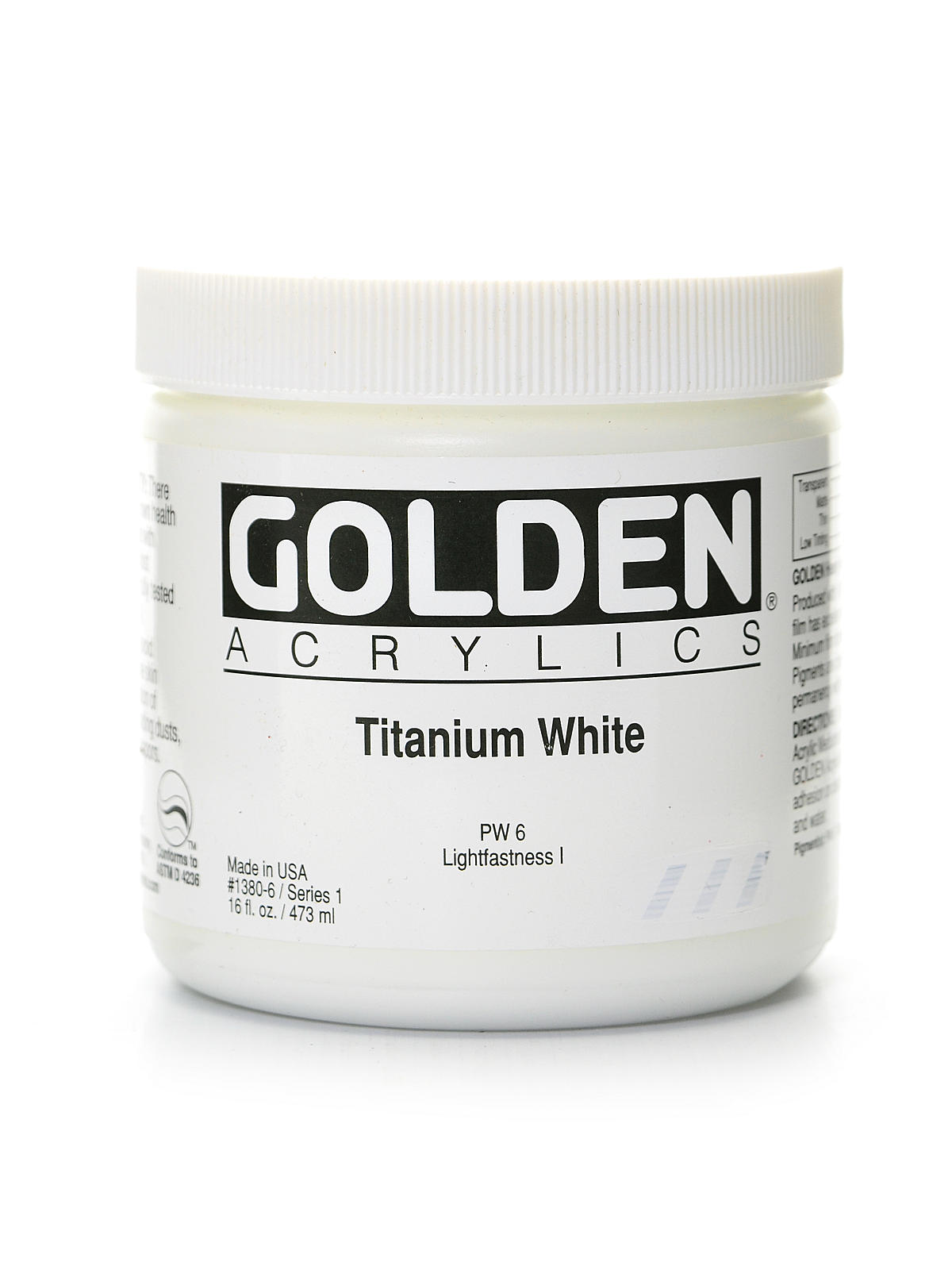 Heavy Body Acrylics titanium white 16 oz.