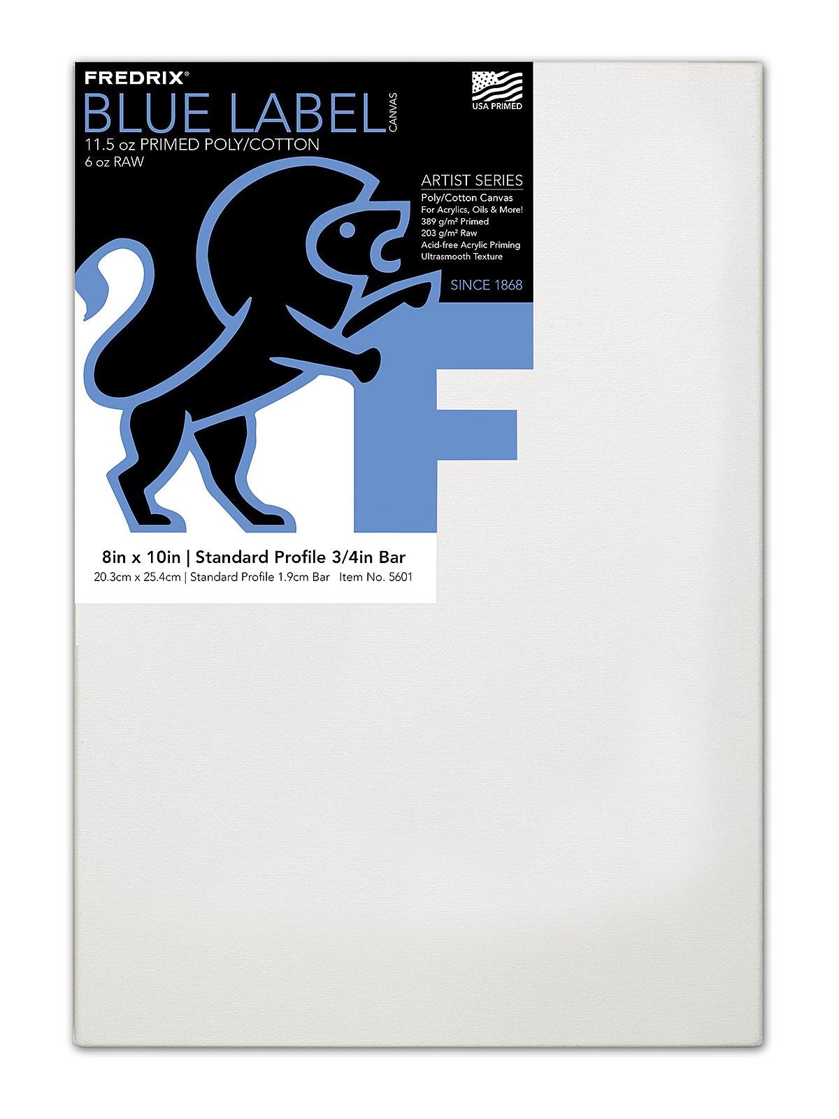 Blue Label Ultra-Smooth Stretched Artist Canvas 8 in. x 10 in. each standard