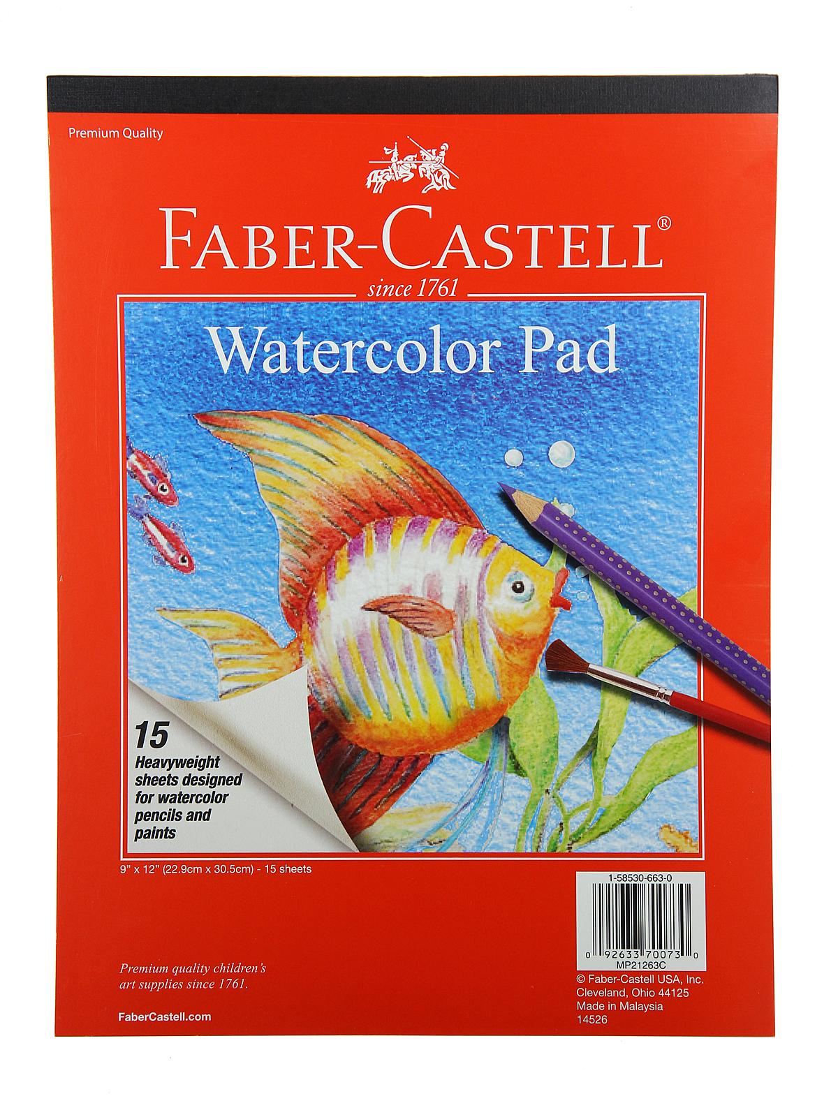 Watercolor Pad 9 In. X 12 In. 15 Sheets