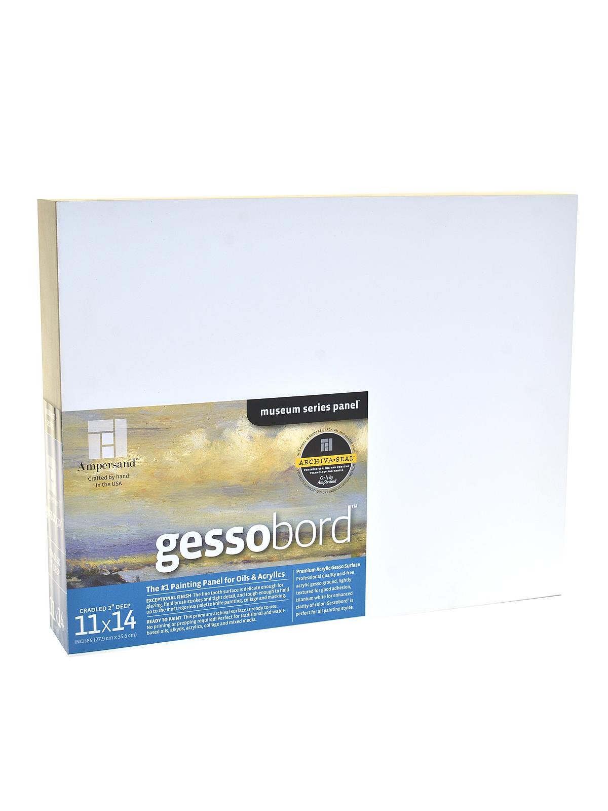 Cradled Gessobord 11 in. x 14 in. 2 in. each