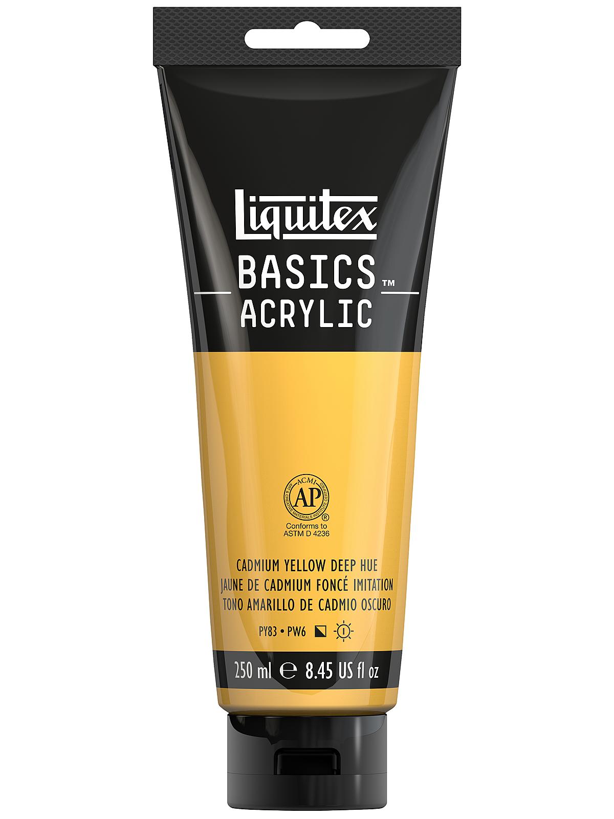 Basics Acrylics Colors cadmium yellow deep hue 8.5 oz. tube