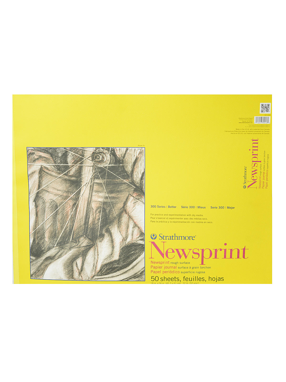 300 Series Newsprint Paper Pads rough 50 sheets 18 in. x 24 in.