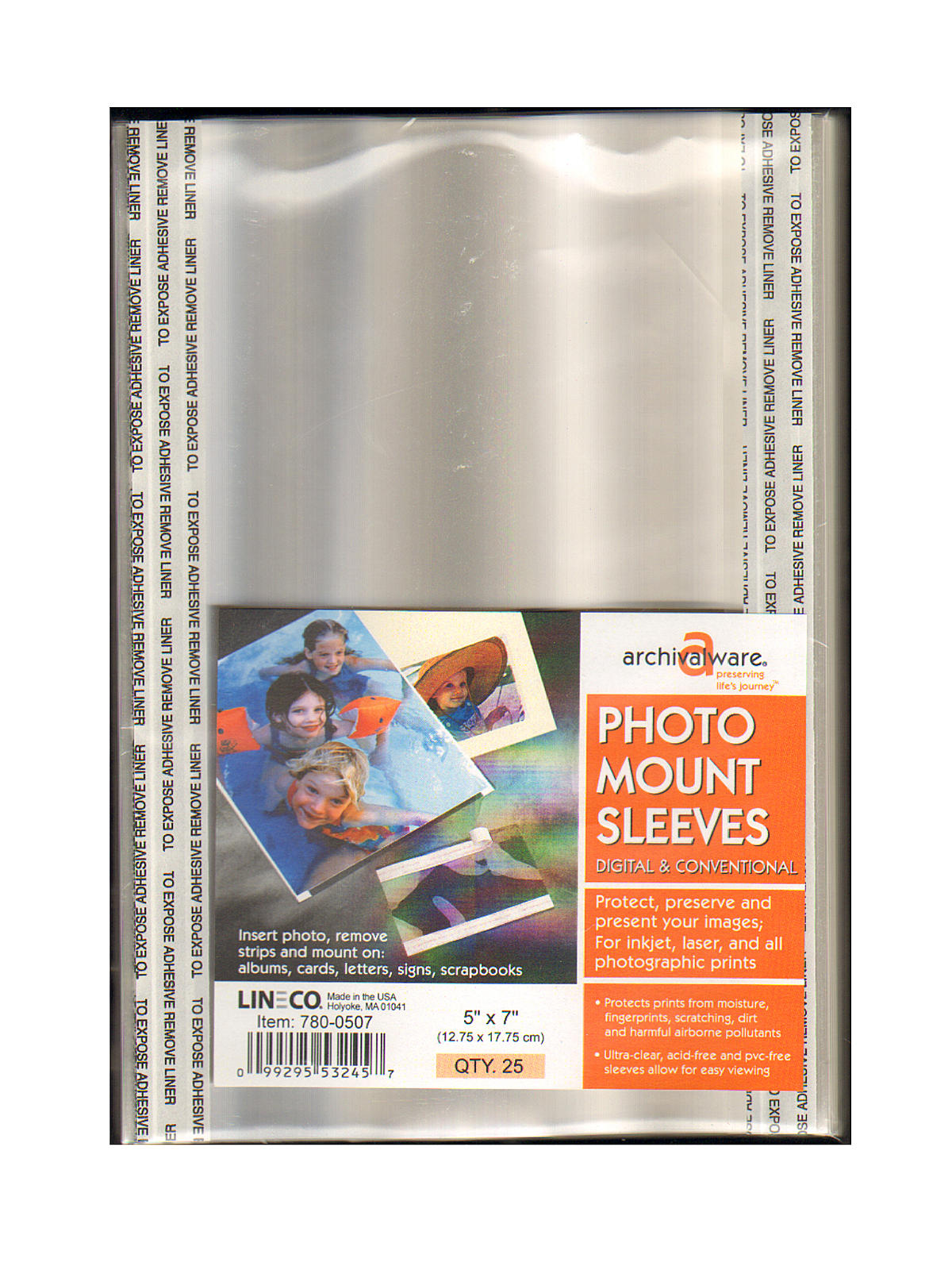 Photo Mounting Sleeves 5 In. X 7 In. Pack Of 25