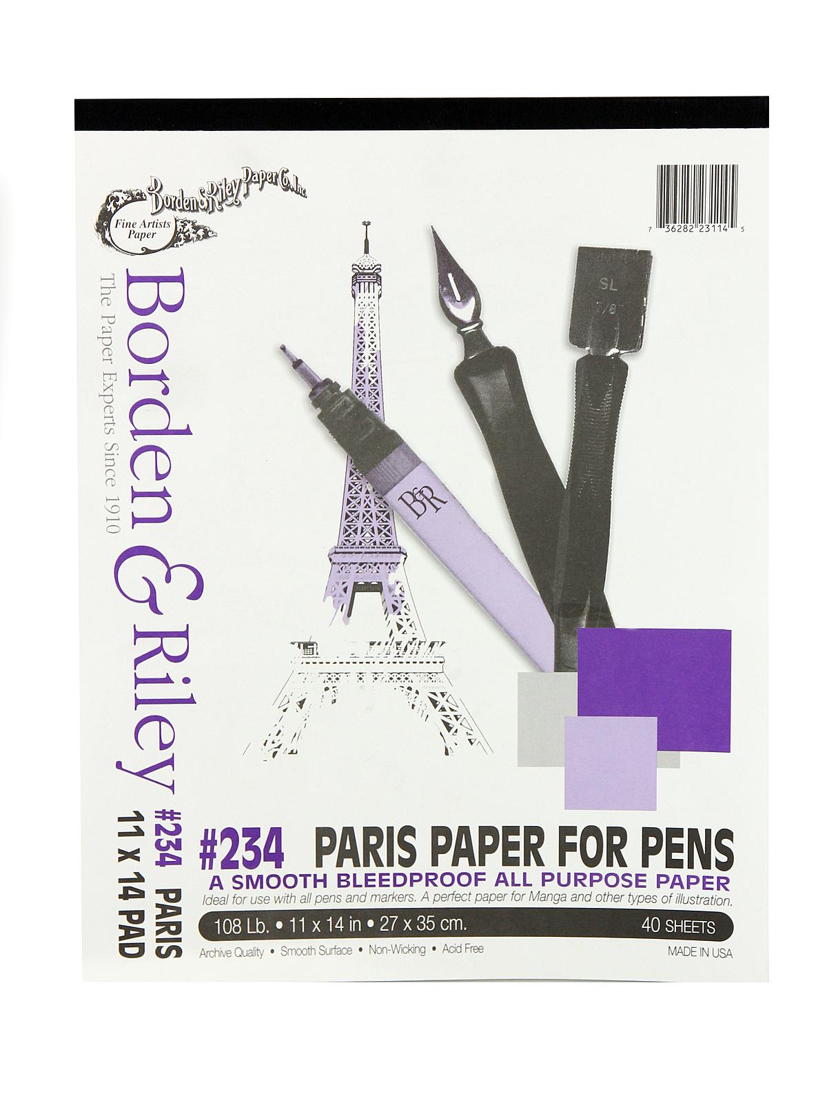 #234 Paris Bleedproof Pads 11 in. x 14 in. 40 sheets cloth bound