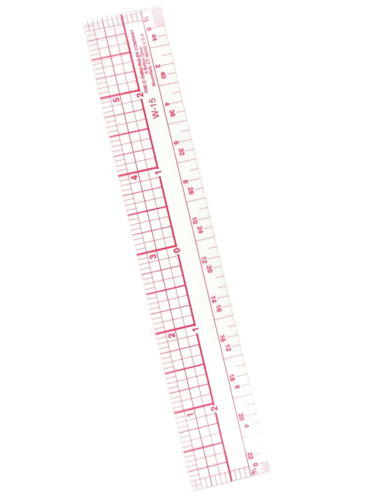 Transparent Architectural Ruler 1 in. x 6 in.