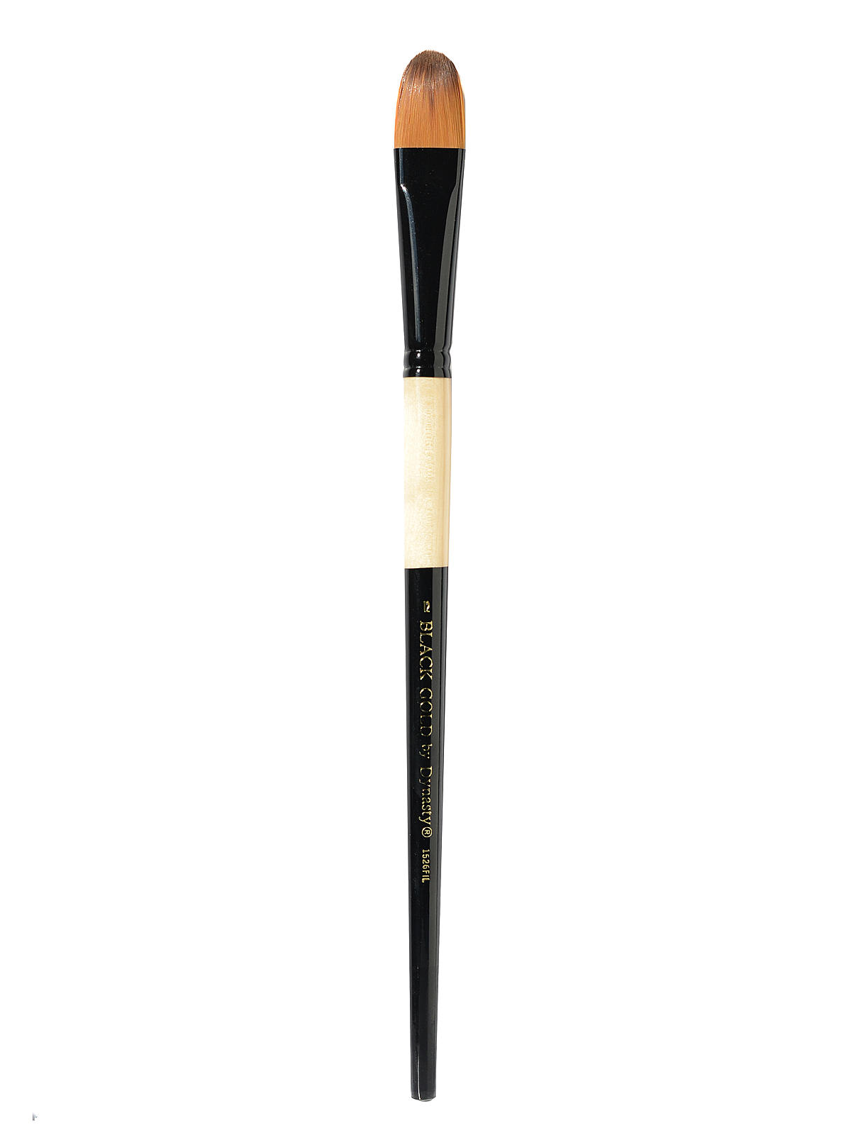 Black Gold Series Long Handled Synthetic Brushes 12 Filbert 1526FIL
