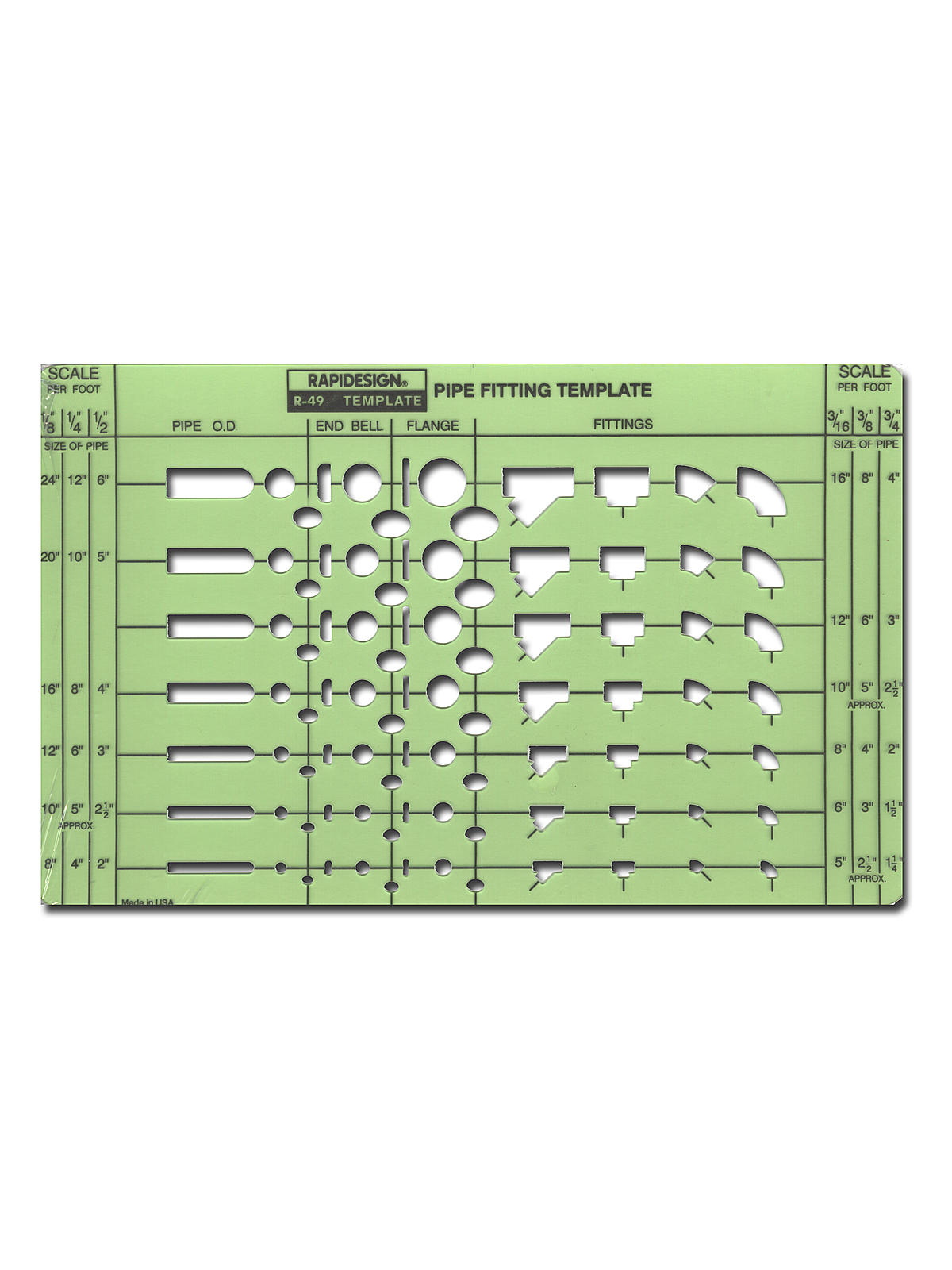 Engineers Drafting and Design Templates pipe fittings