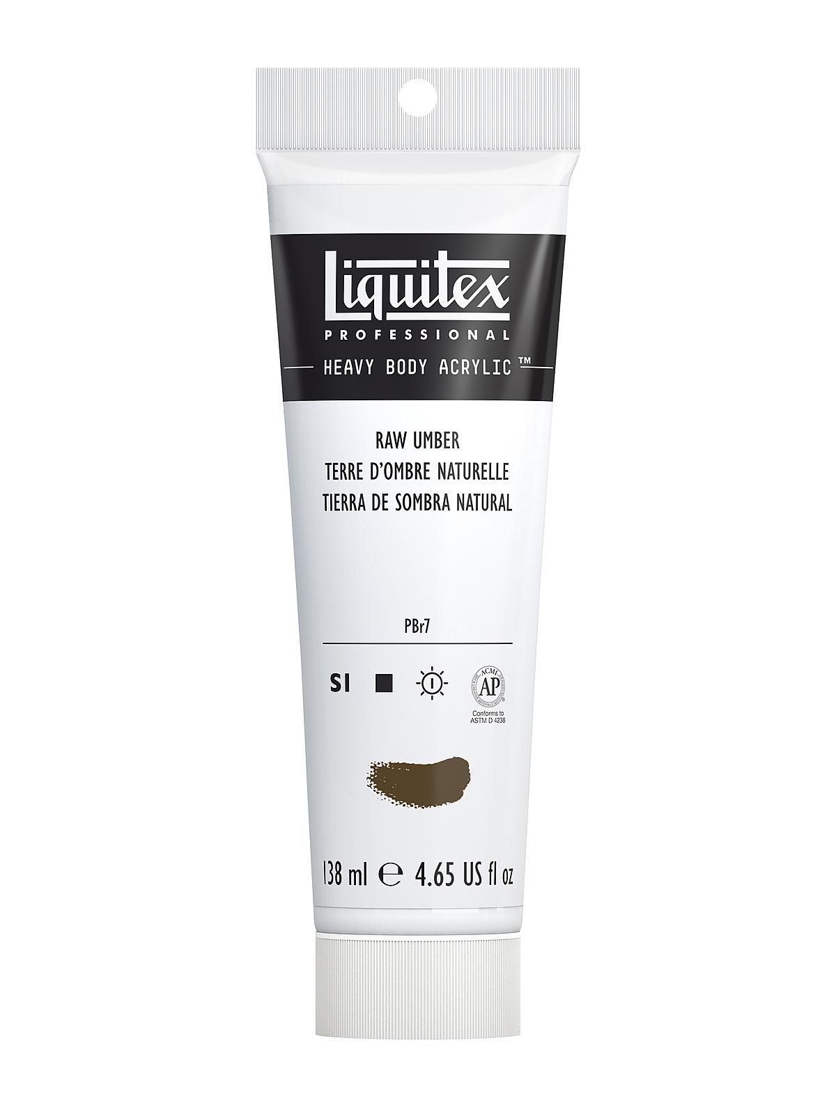 Heavy Body Professional Artist Acrylic Colors raw umber 4.65 oz.