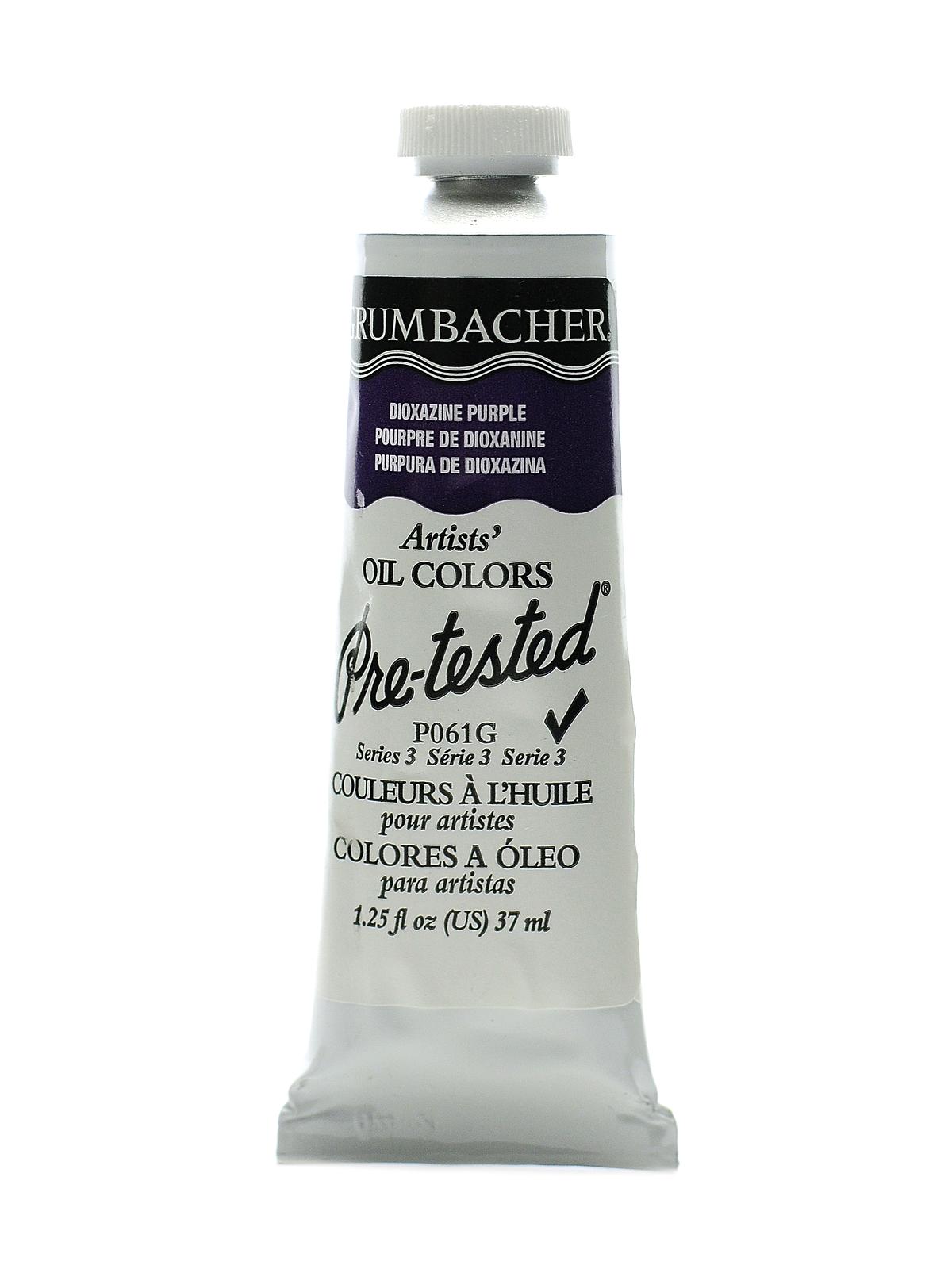 Pre-Tested Artists Oil Colors dioxazine purple P061 1.25 oz.