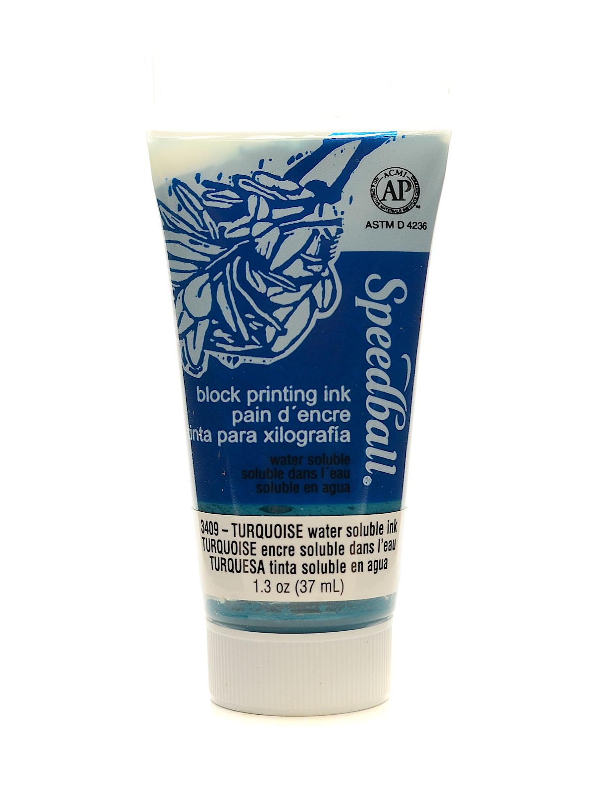 Block Printing Water Soluble Ink turquoise 1.25 oz.