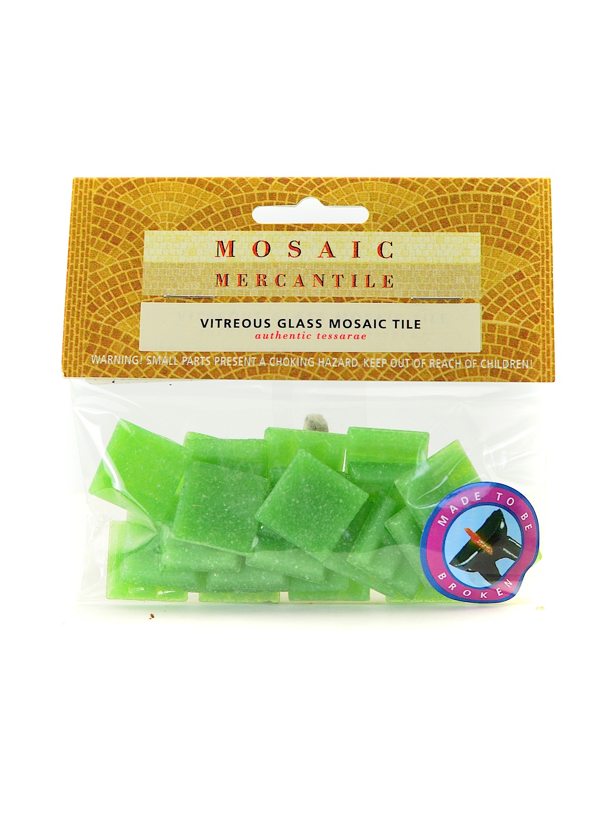 Solid Color Vitreous Glass Mosaic Tile Lime 3 4 In. Pack Of 24
