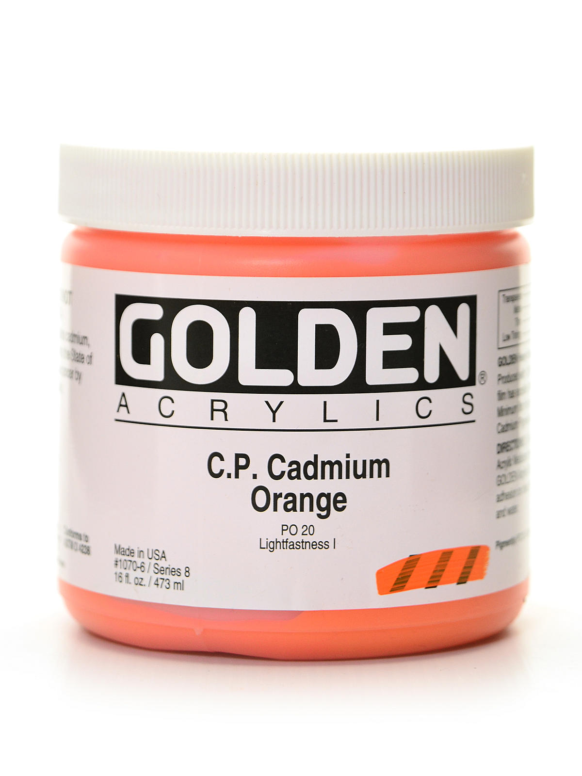 Heavy Body Acrylics cadmium orange (CP) 16 oz.