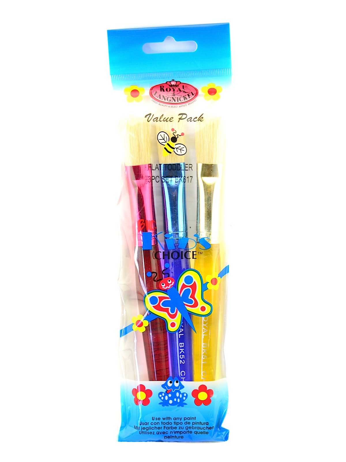 Big Kid's Choice 3-Piece Flat Set pink, yellow, blue