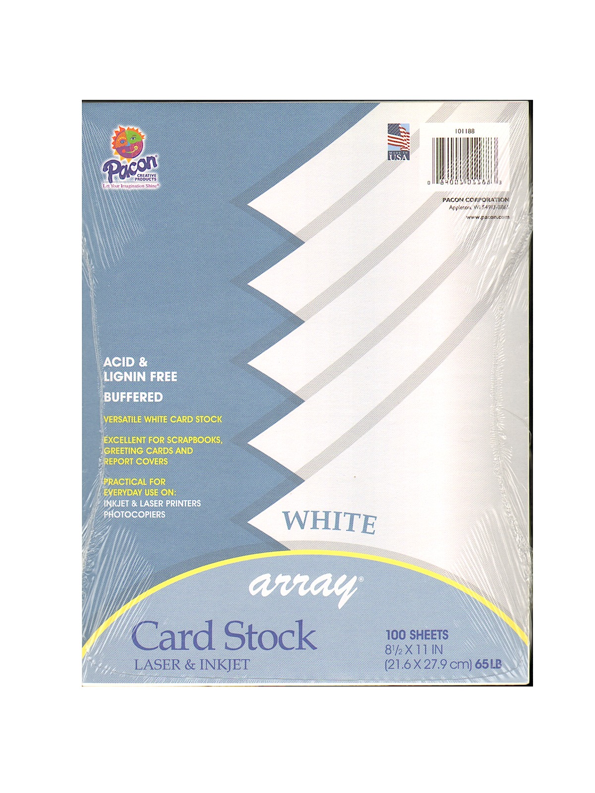 Array Card Stock White 8 1 2 In. X 11 In. Pack Of 100