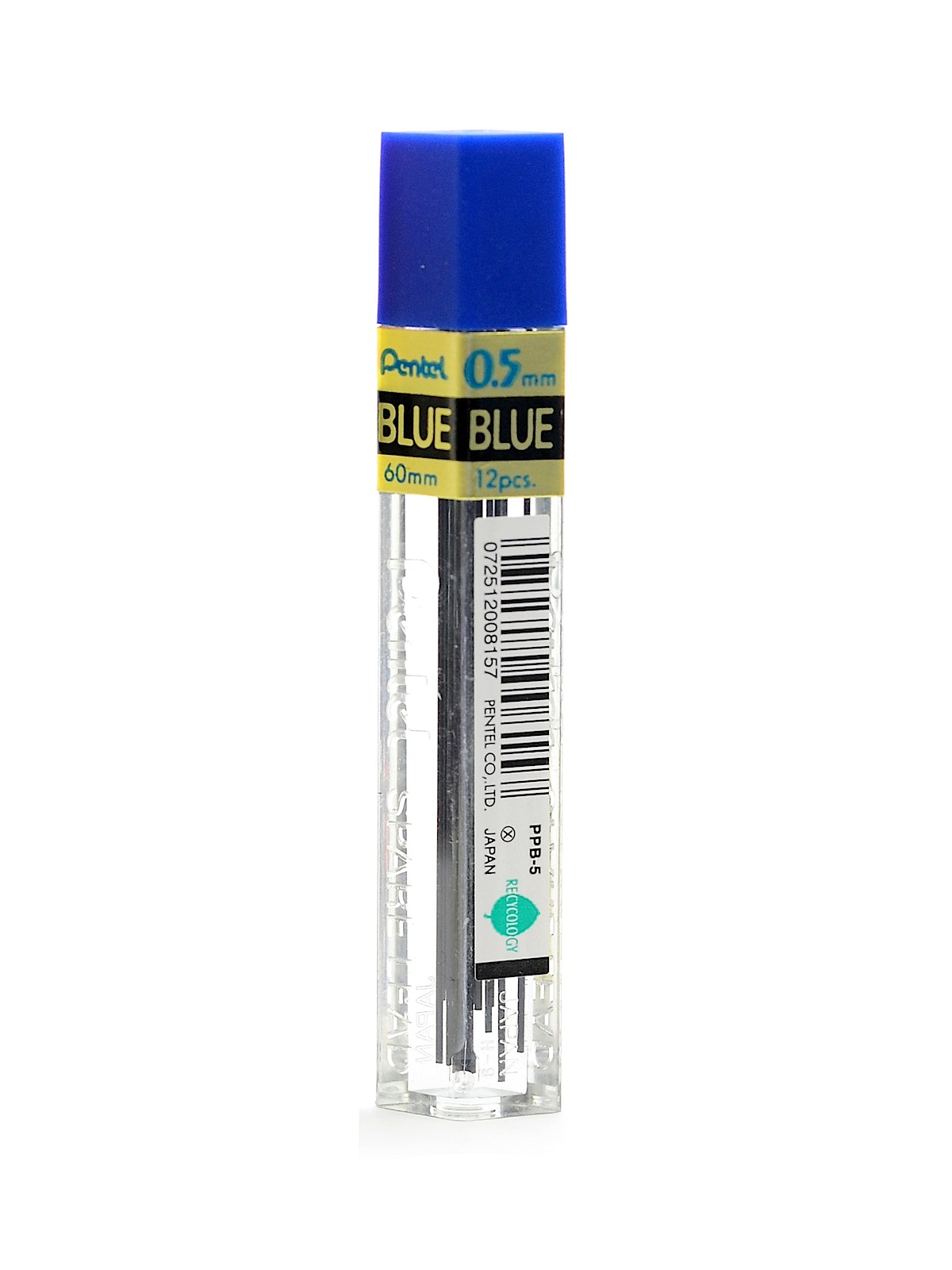 Colored Lead Refills Blue 0.5 Mm Tube Of 12