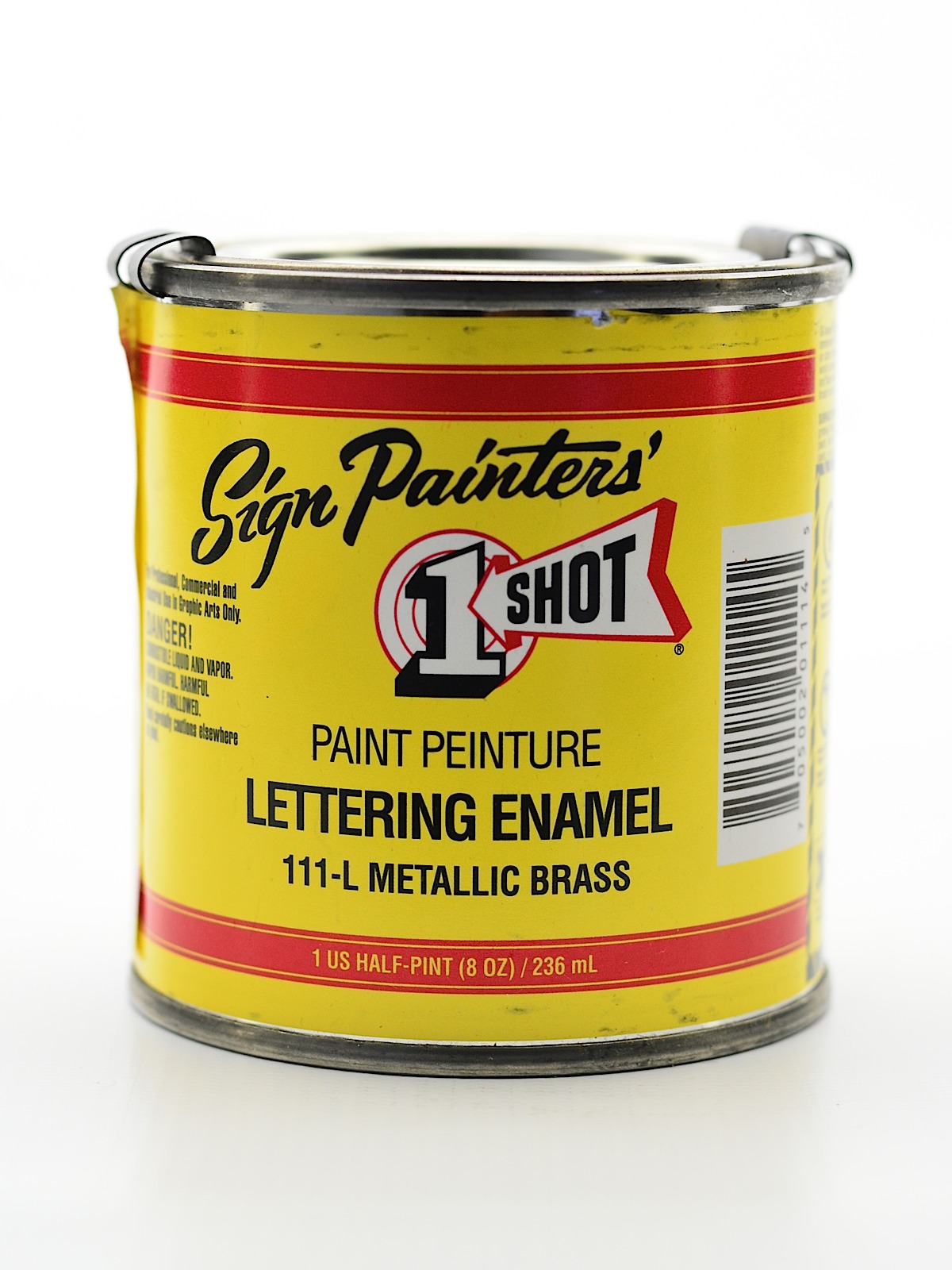 Lettering Enamel metallic brass half pint 111L