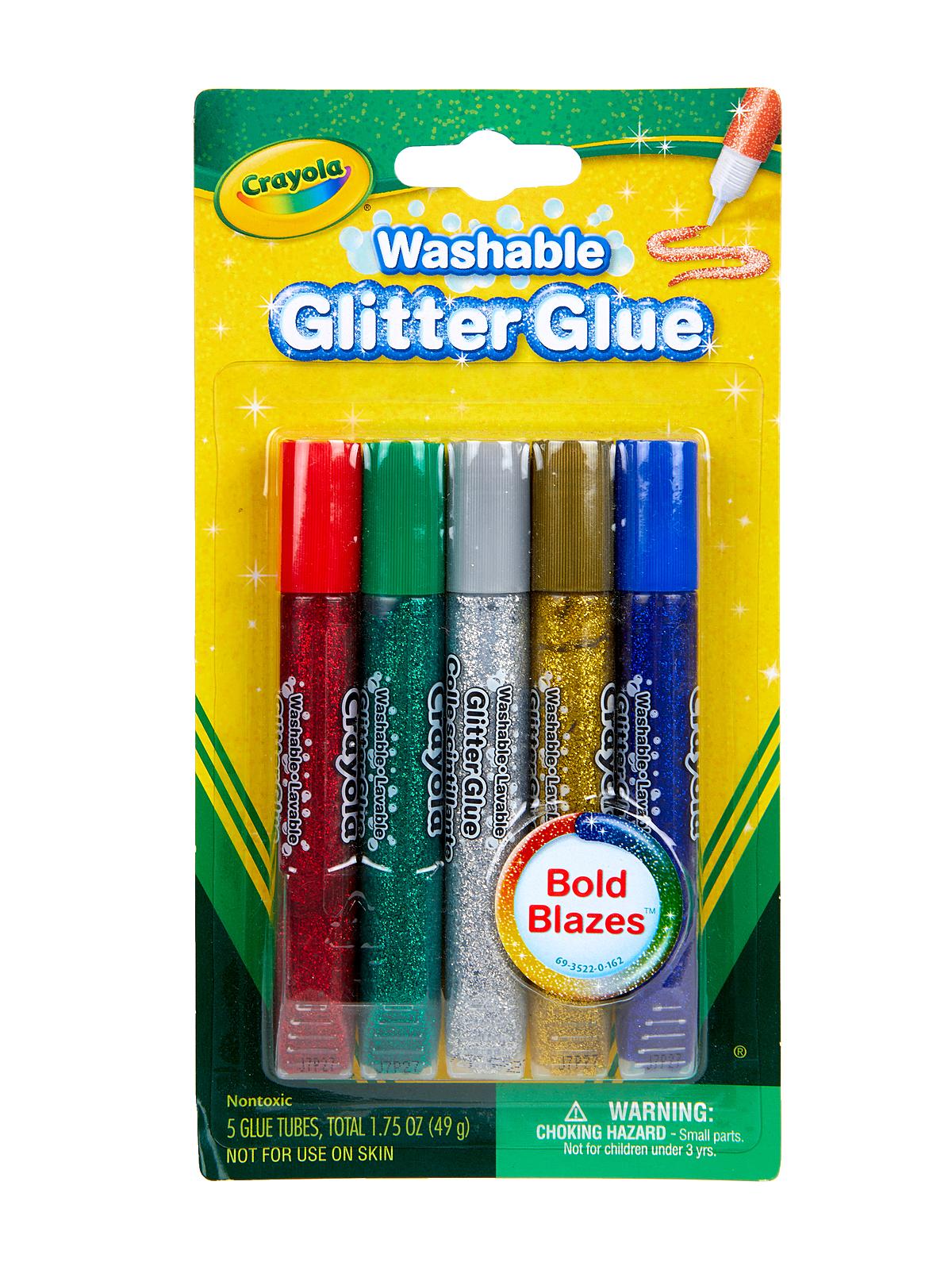 Washable Glitter Glue bold set of 5
