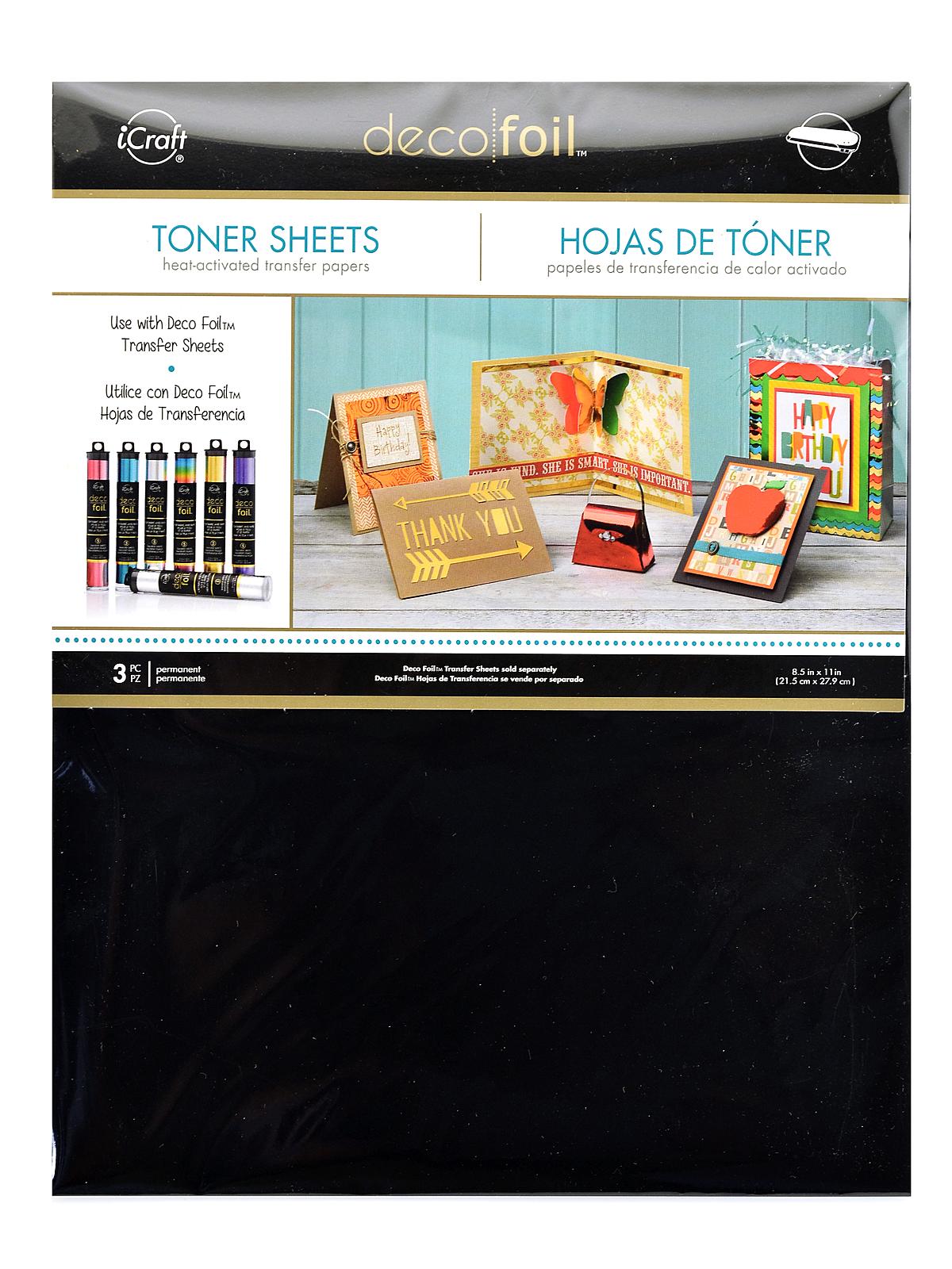 Icraft Deco Foil Toner Sheets Non-adhesive 8 1 2 In. X 11 In. Pack Of 3