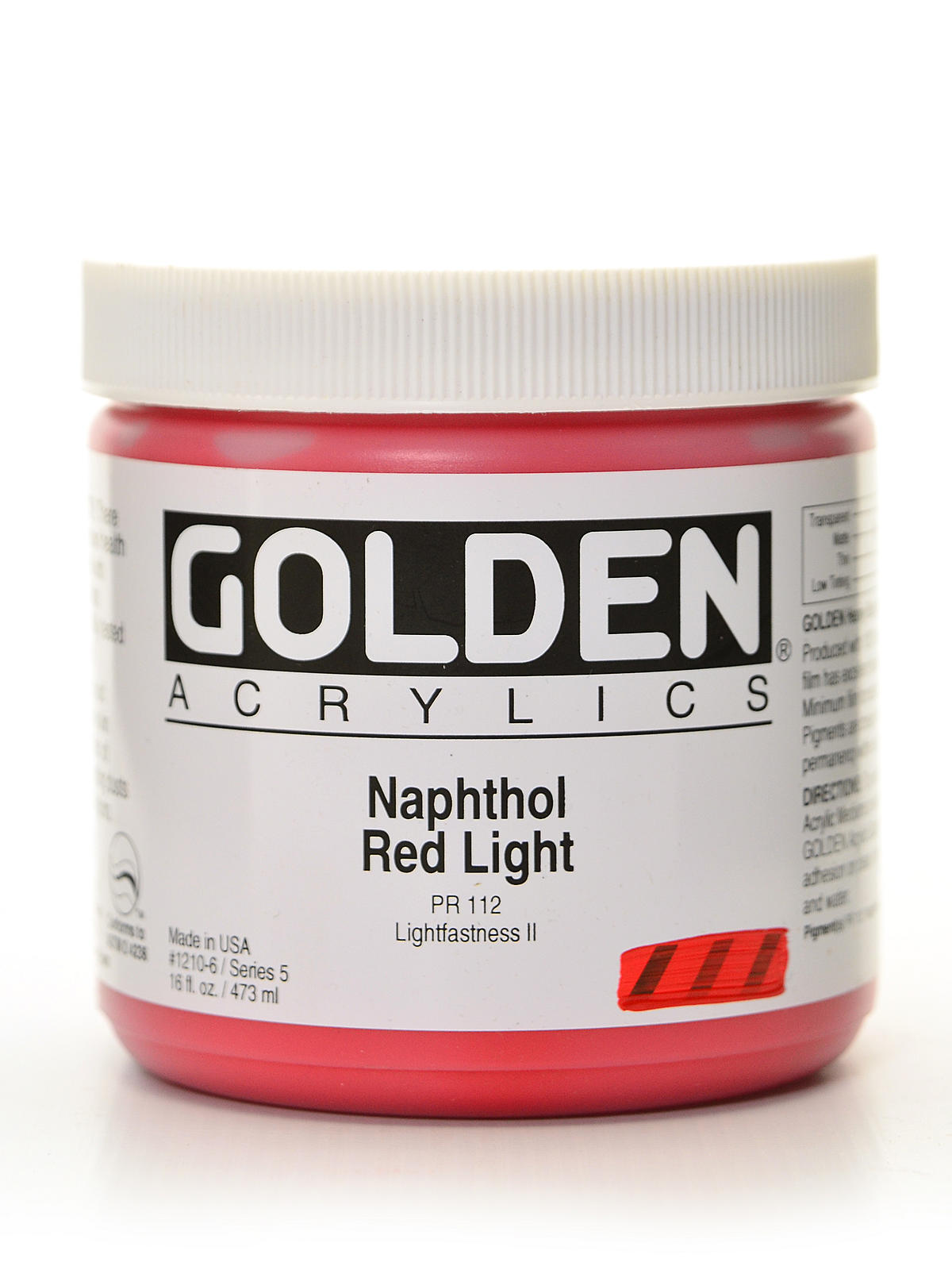 Heavy Body Acrylics naphthol red light 16 oz.