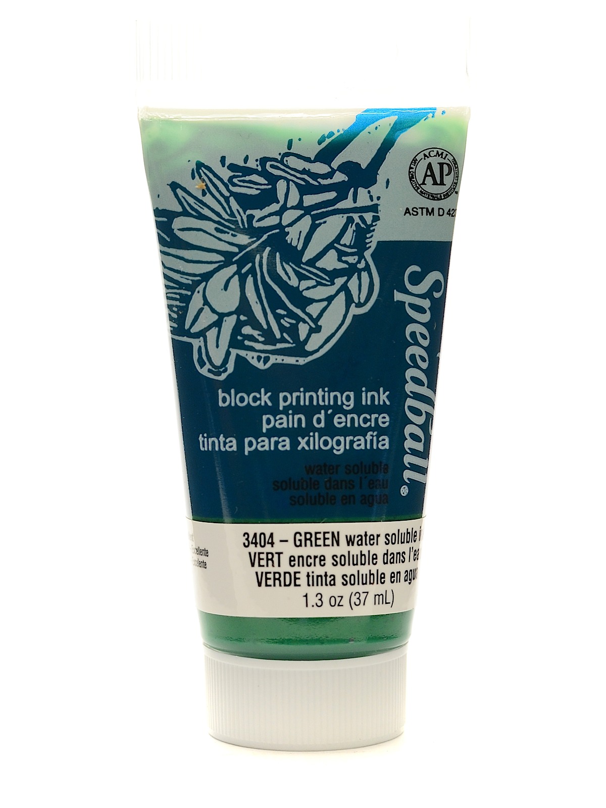 Block Printing Water Soluble Ink green 1.25 oz.