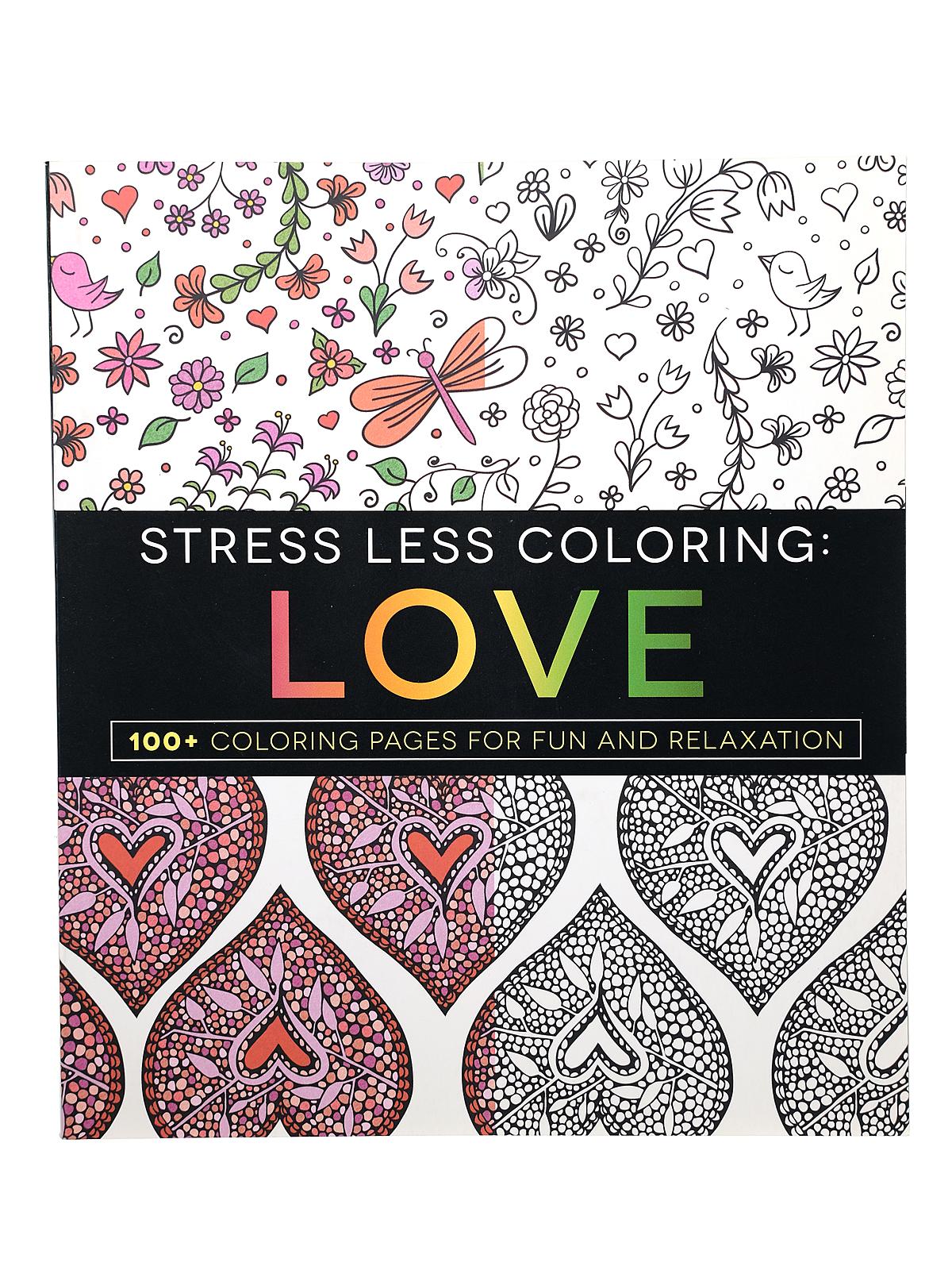 Stress Less Coloring Book Love