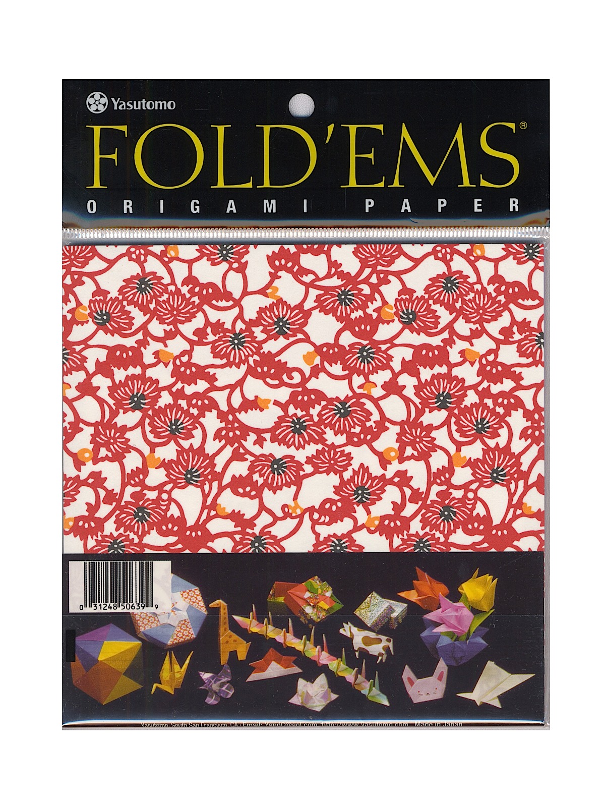 Fold'ems Origami Paper yuzen: 8 patterns 5 7 8 in. pack of 24