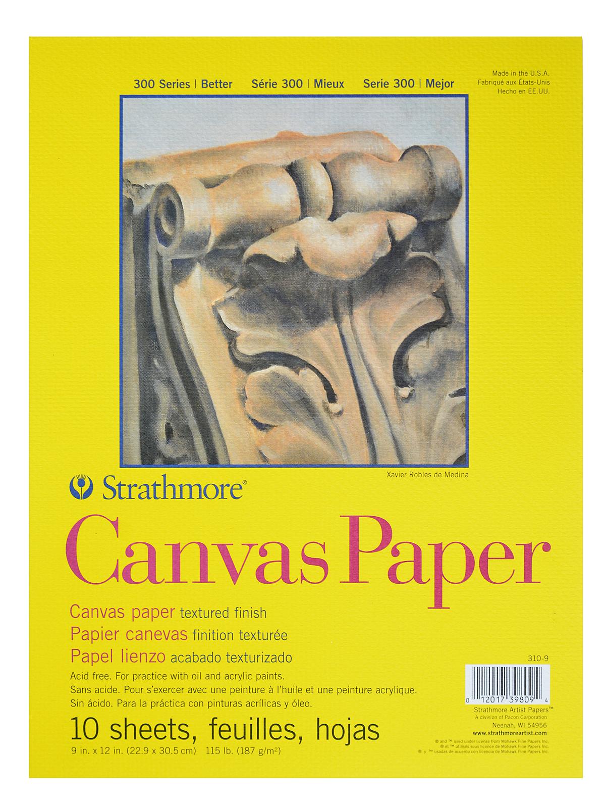 300 Series Canvas Pads 9 In. X 12 In. 10 Sheets