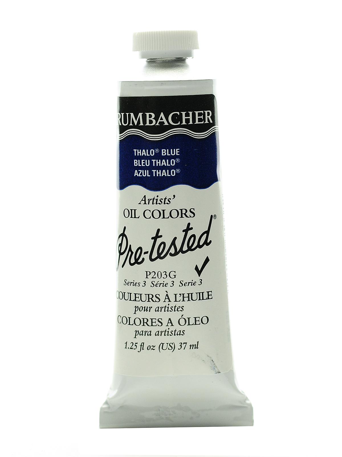 Pre-Tested Artists Oil Colors thalo blue P203 1.25 oz.