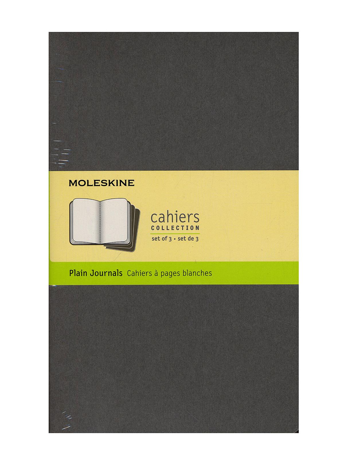 Cahier Journals Pebble Grey, Blank 5 In. X 8 1 4 In. Pack Of 3, 80 Pages Each